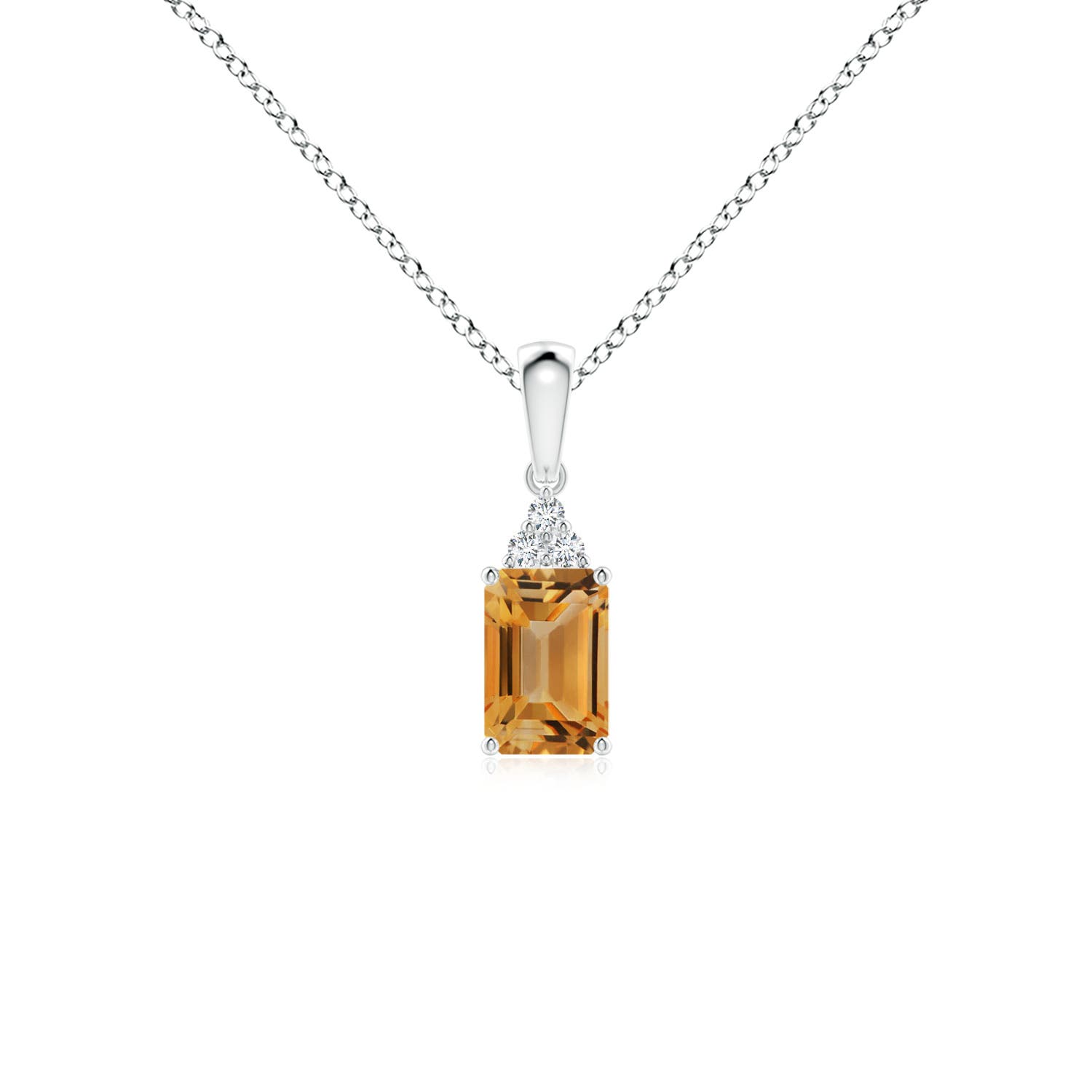 A - Citrine / 0.62 CT / 14 KT White Gold