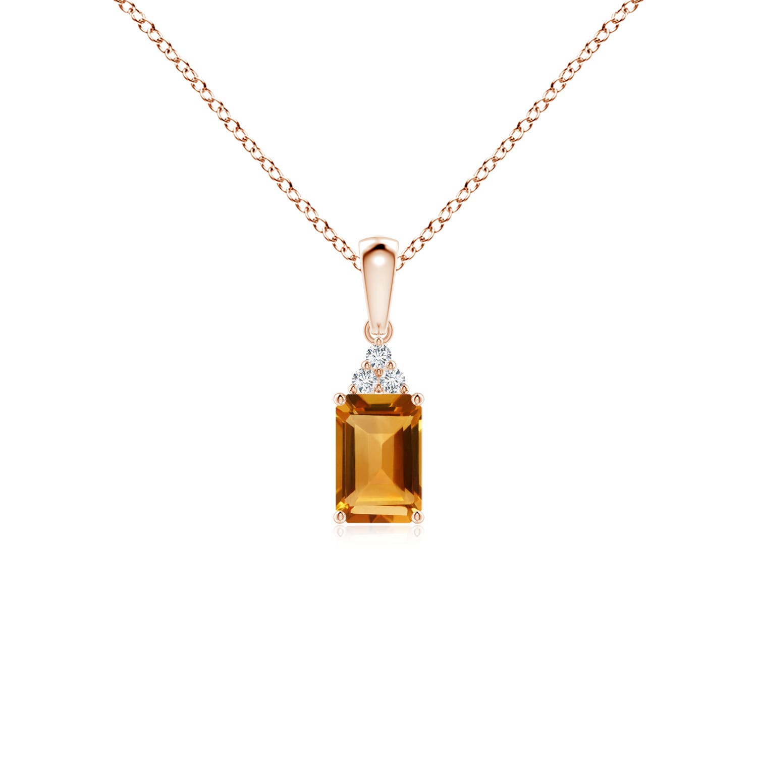 AA - Citrine / 0.62 CT / 14 KT Rose Gold