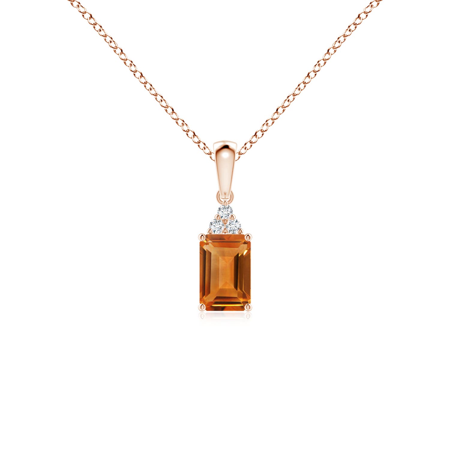 AAA - Citrine / 0.62 CT / 14 KT Rose Gold