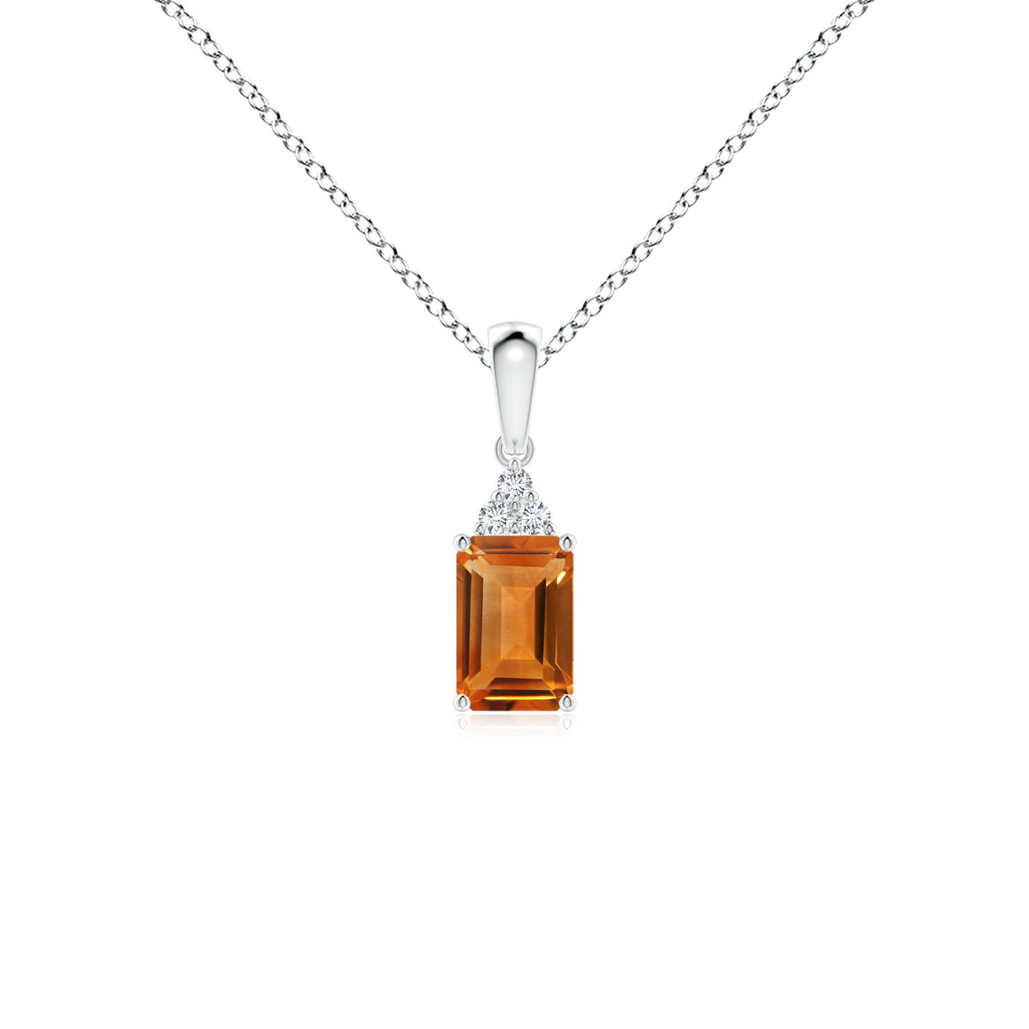 AAA - Citrine / 0.62 CT / 14 KT White Gold