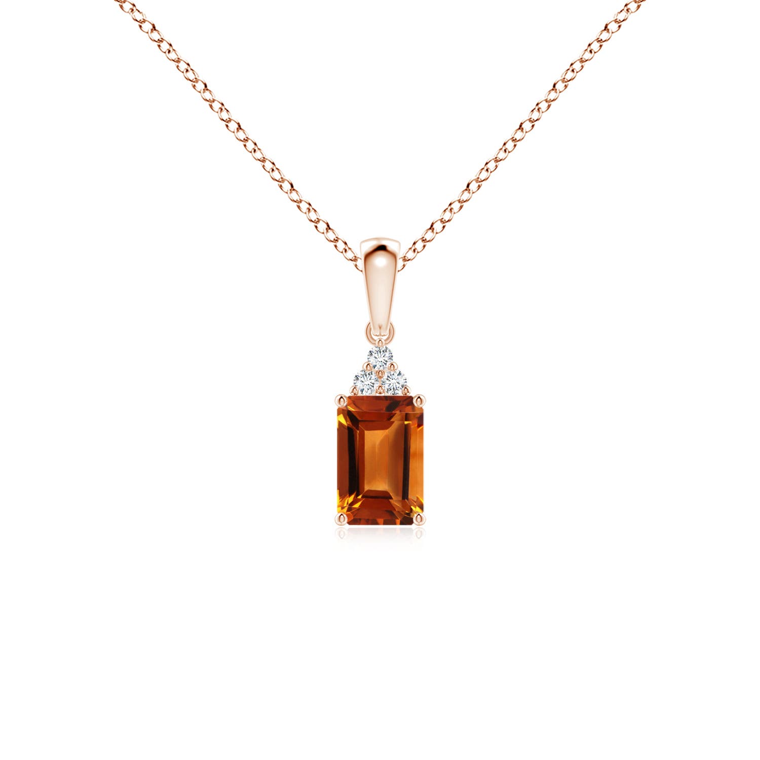 AAAA - Citrine / 0.62 CT / 14 KT Rose Gold