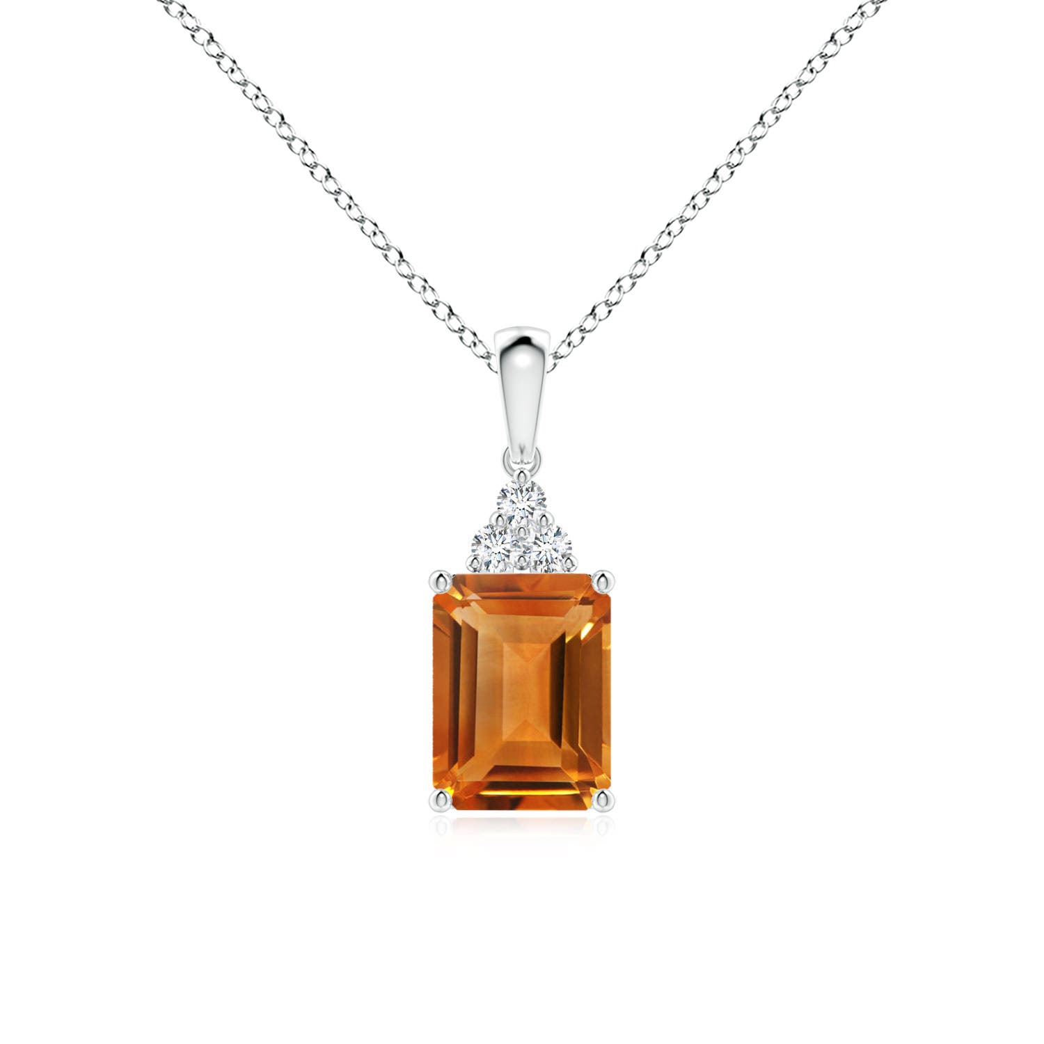 AAA - Citrine / 1.56 CT / 14 KT White Gold