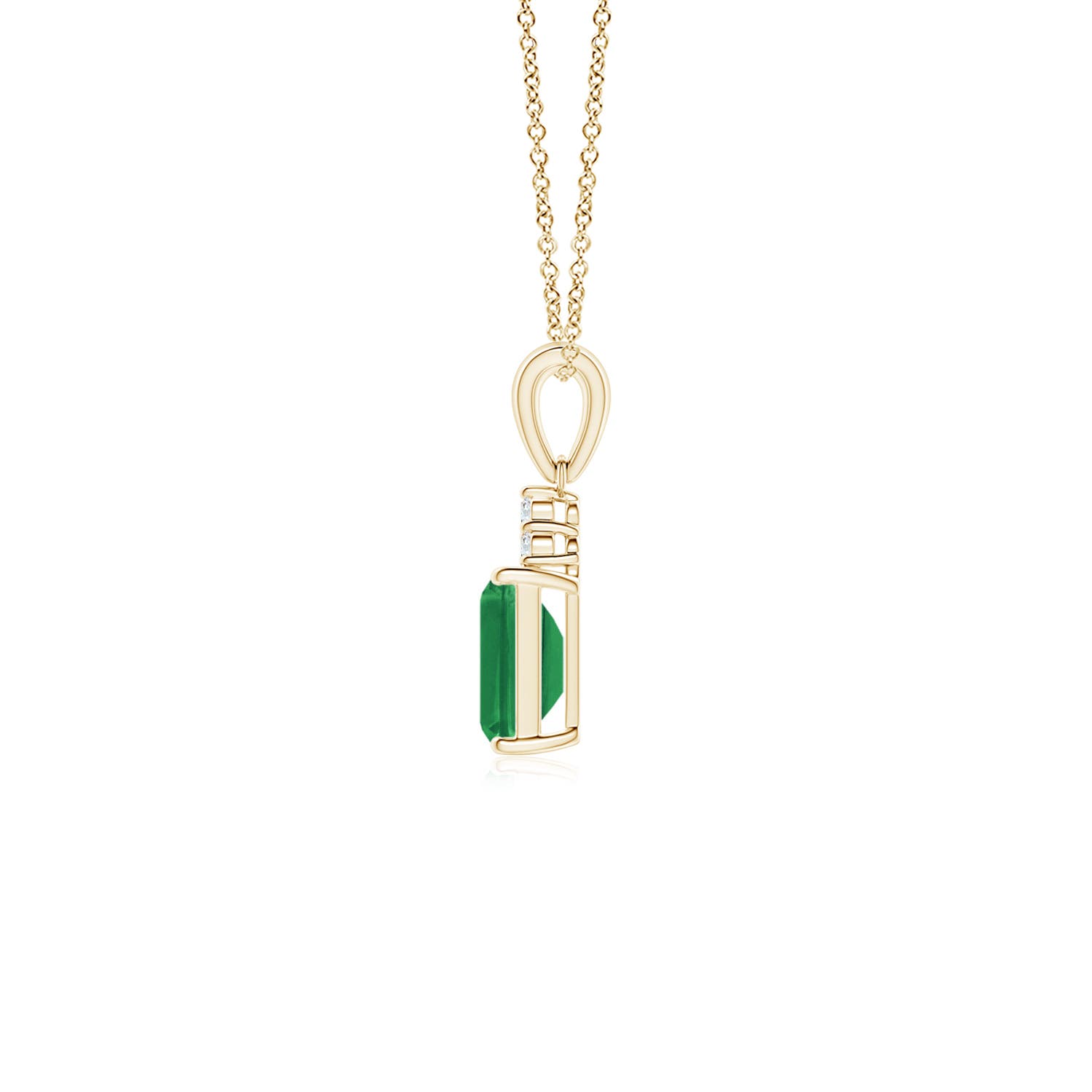 AA - Emerald / 0.52 CT / 14 KT Yellow Gold