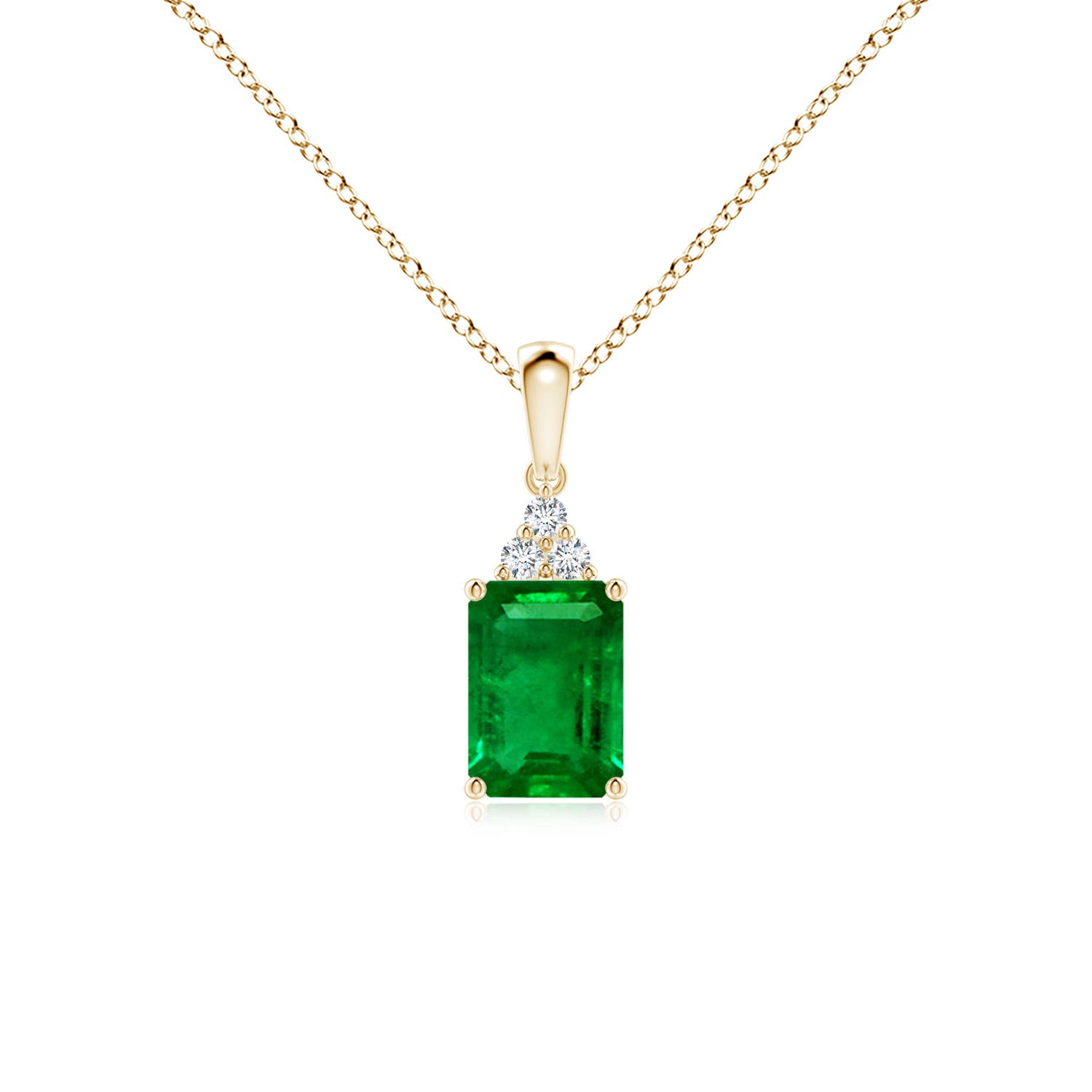 AAAA - Emerald / 1.04 CT / 14 KT Yellow Gold