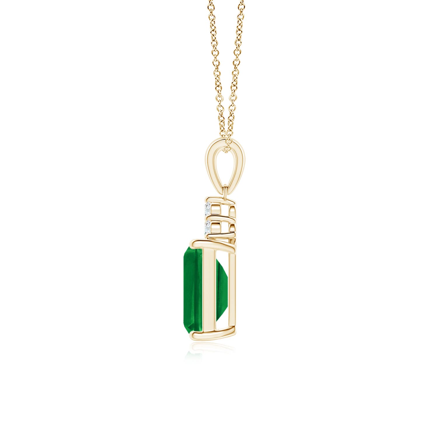 AAA - Emerald / 1.56 CT / 14 KT Yellow Gold