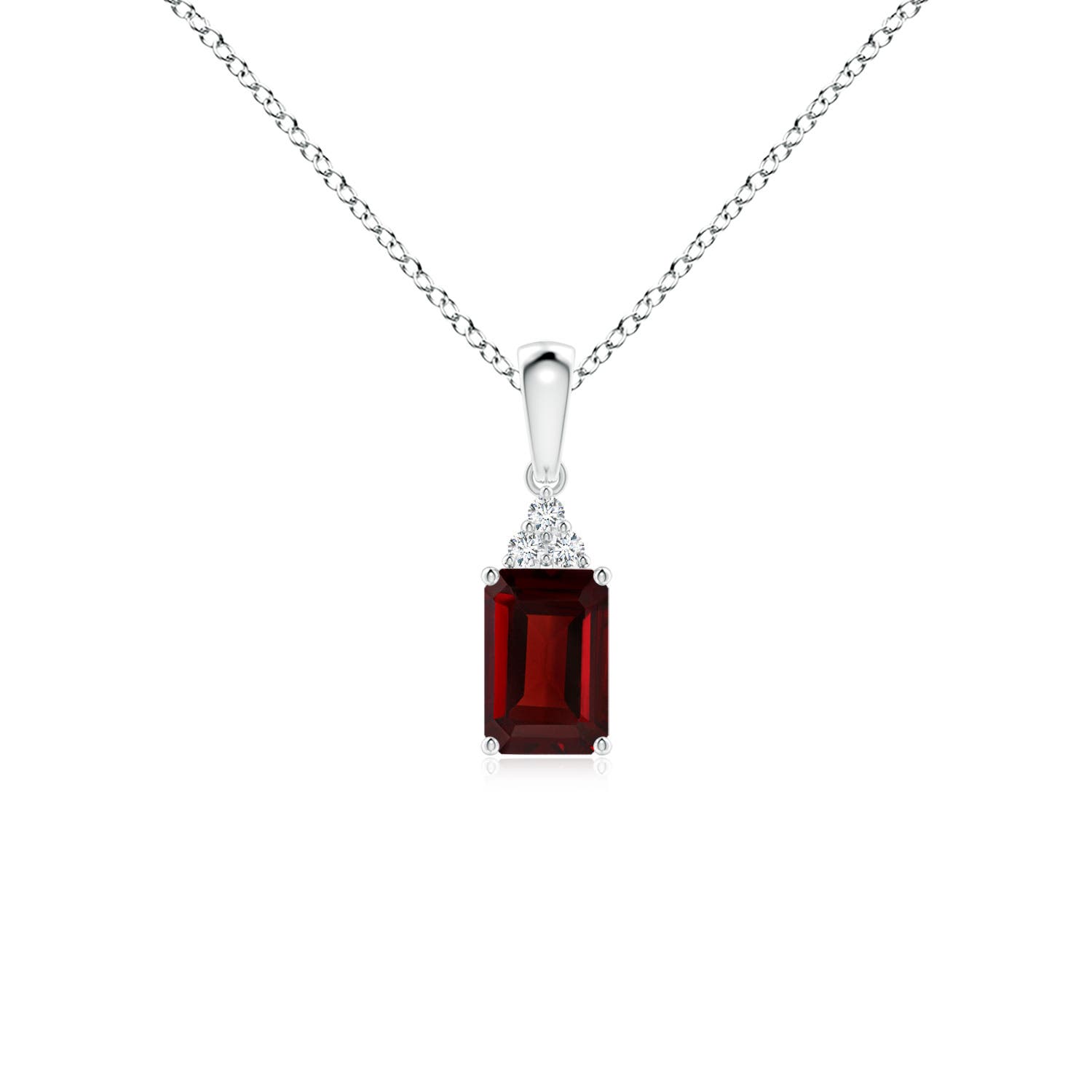 AAA - Garnet / 0.72 CT / 14 KT White Gold