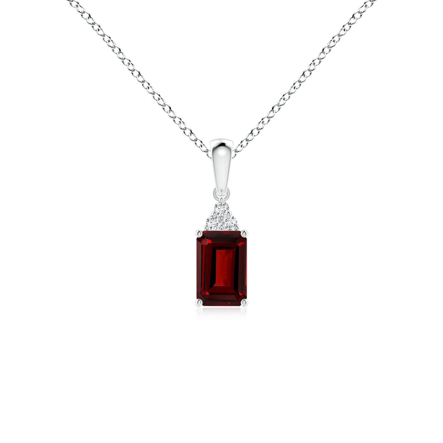 AAAA - Garnet / 0.72 CT / 14 KT White Gold