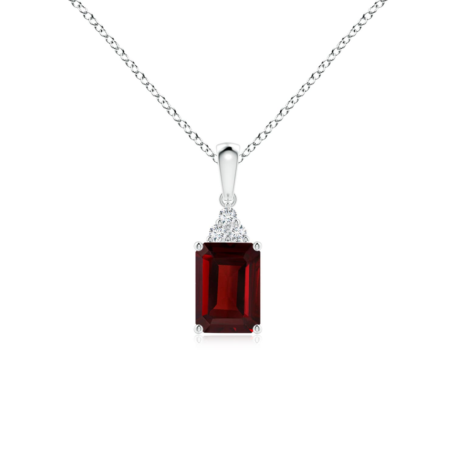 AAA - Garnet / 1.24 CT / 14 KT White Gold