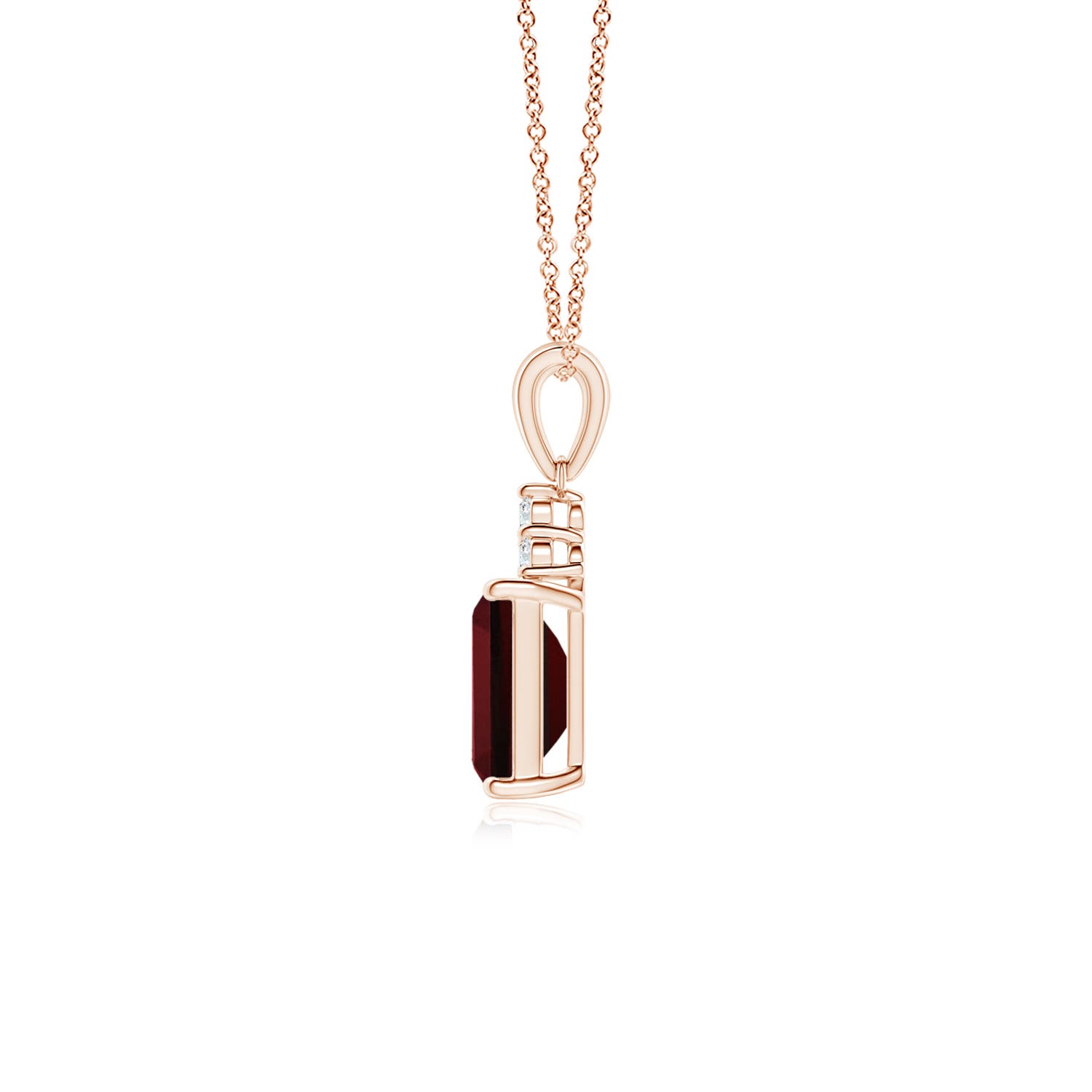 AAAA - Garnet / 1.24 CT / 14 KT Rose Gold