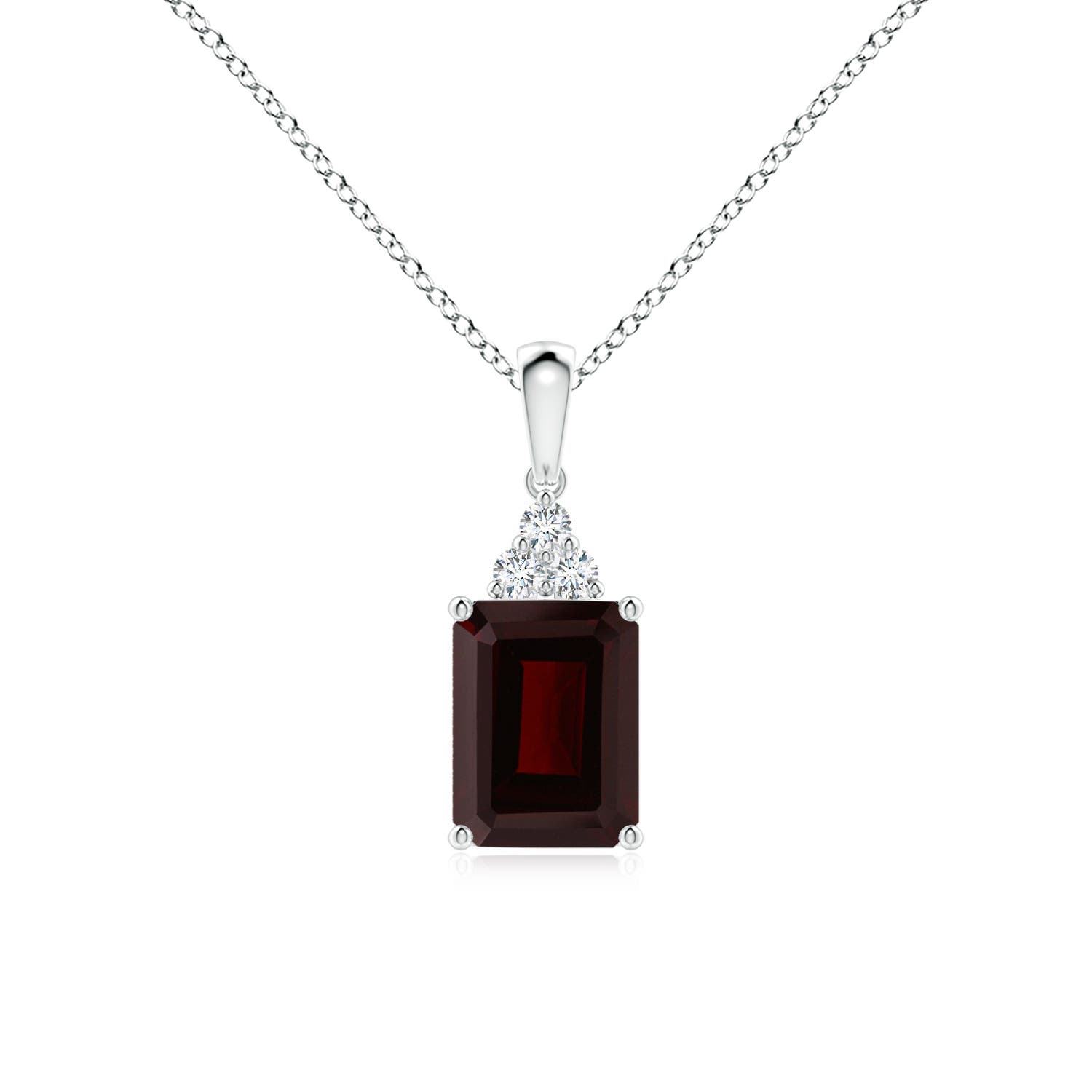 A - Garnet / 1.86 CT / 14 KT White Gold