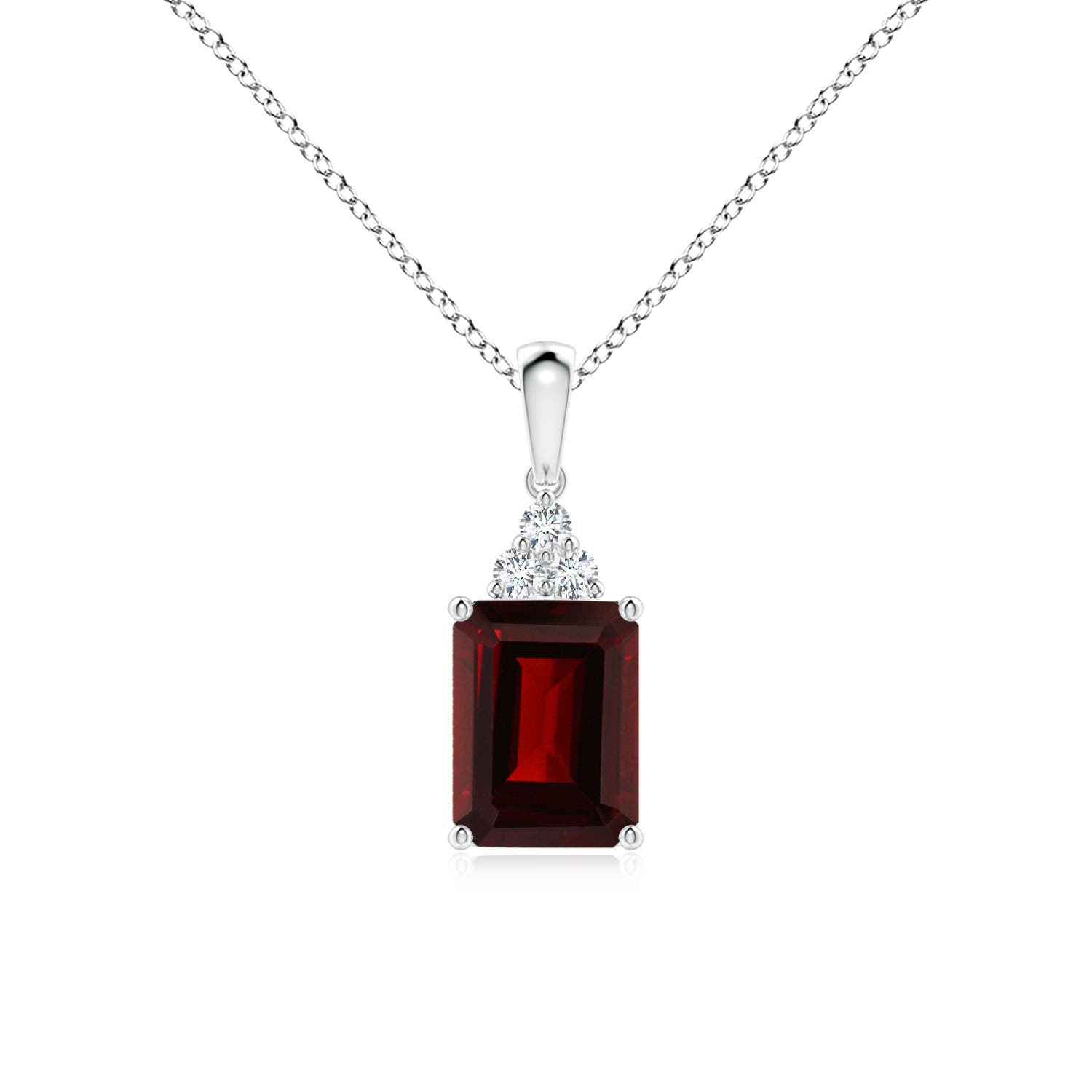 AA - Garnet / 1.86 CT / 14 KT White Gold