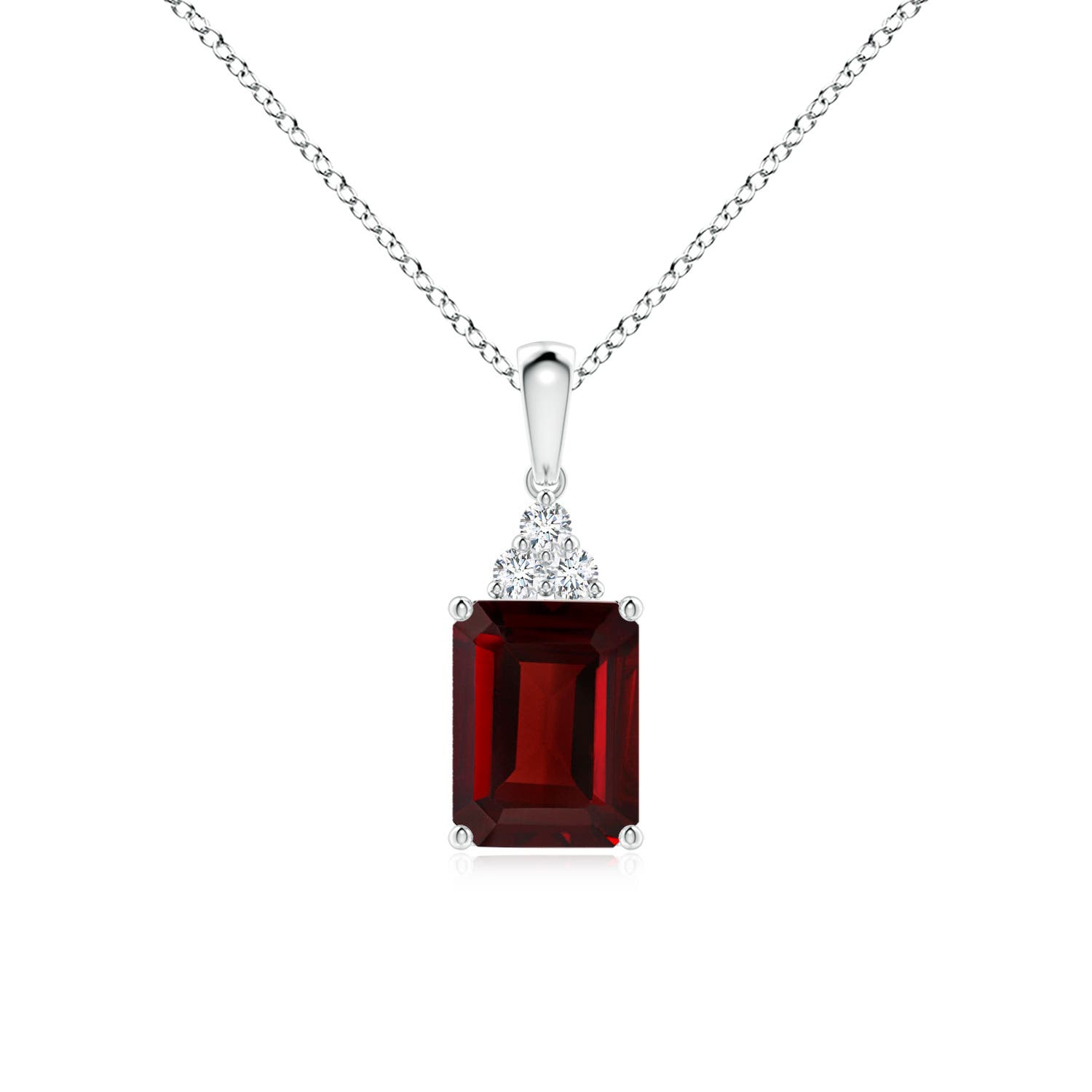 AAA - Garnet / 1.86 CT / 14 KT White Gold