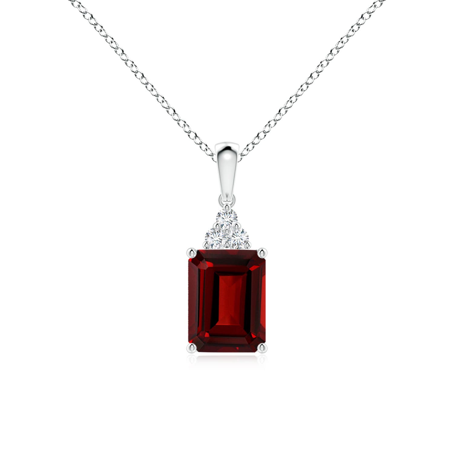 AAAA - Garnet / 1.86 CT / 14 KT White Gold