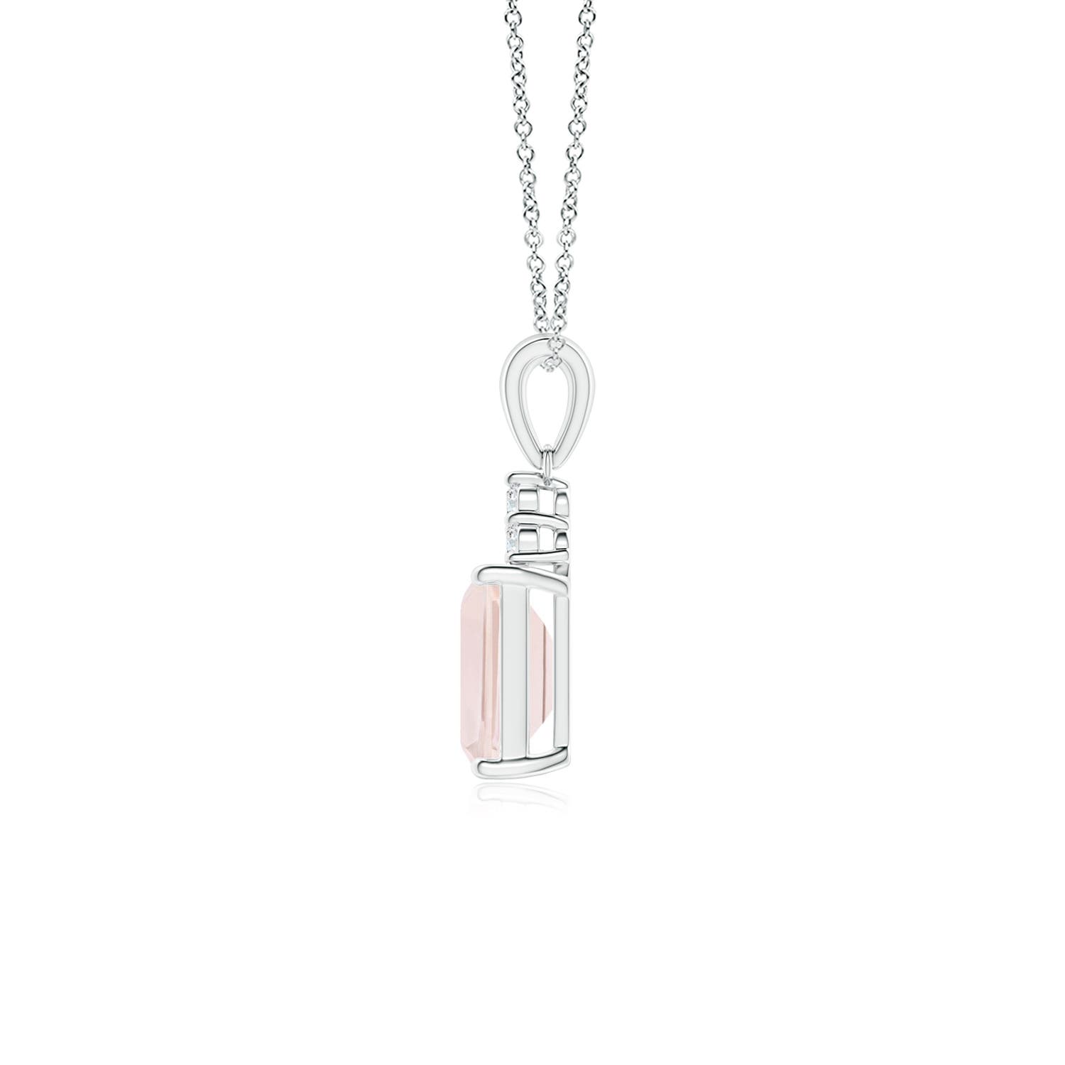 A - Morganite / 0.94 CT / 14 KT White Gold