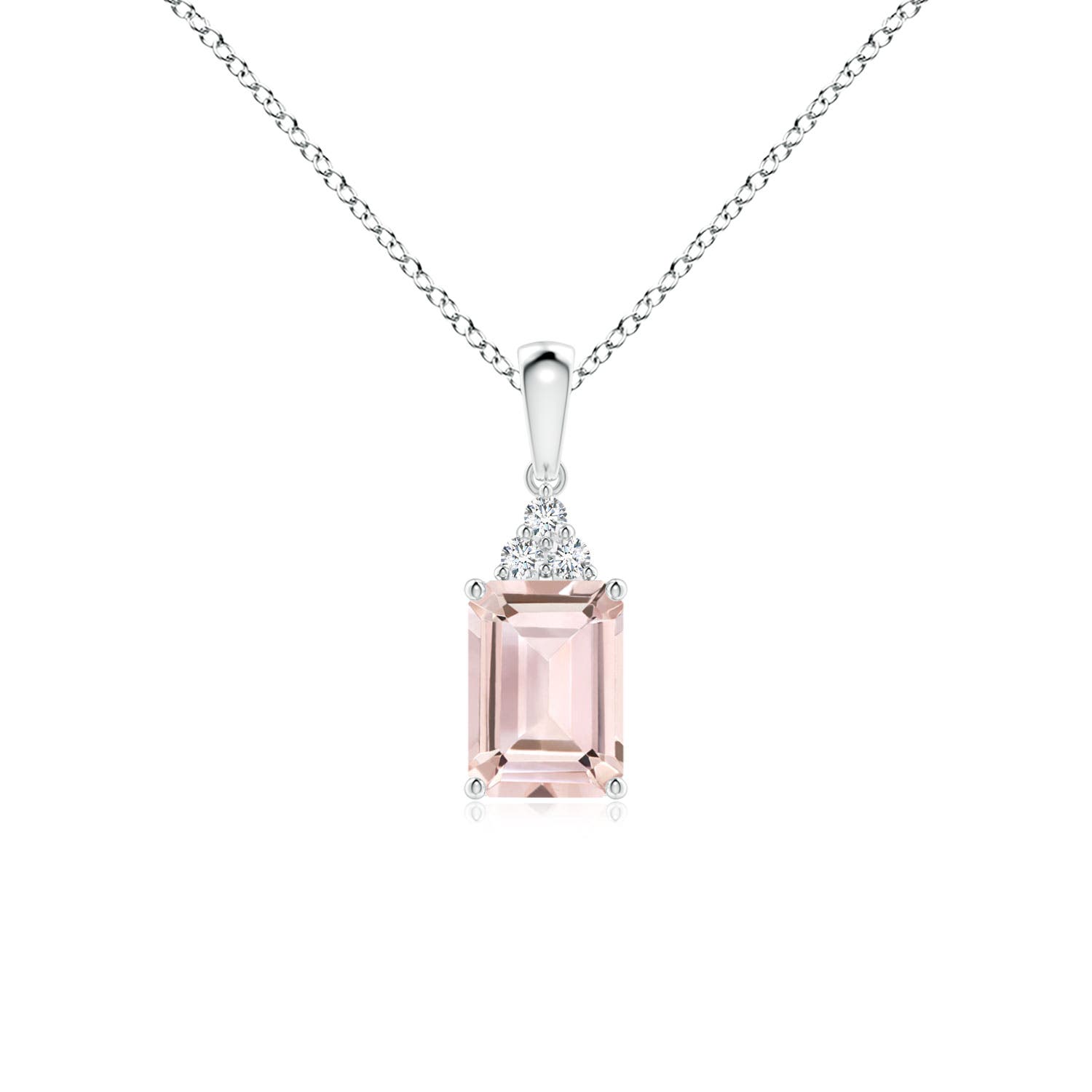 AA - Morganite / 0.94 CT / 14 KT White Gold