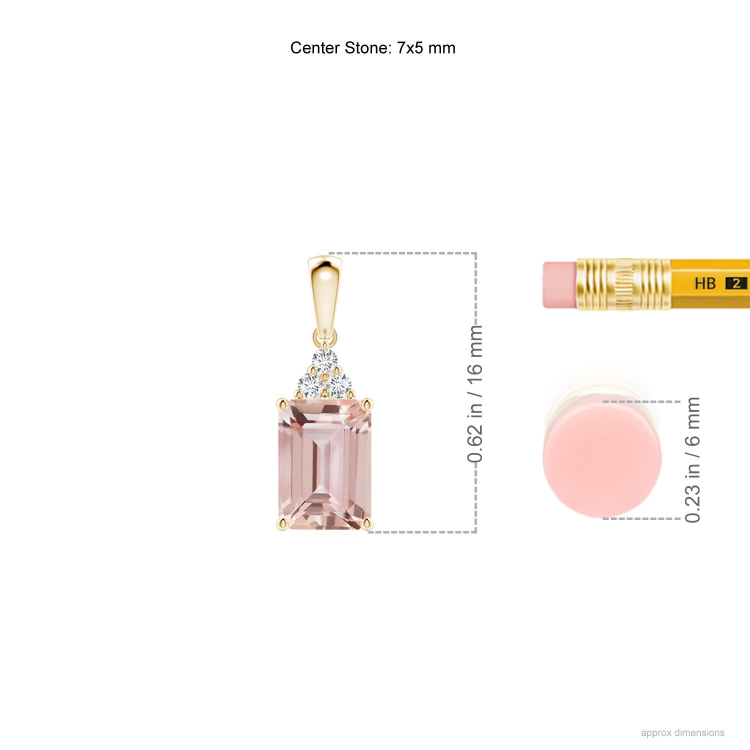 AAA - Morganite / 0.94 CT / 14 KT Yellow Gold