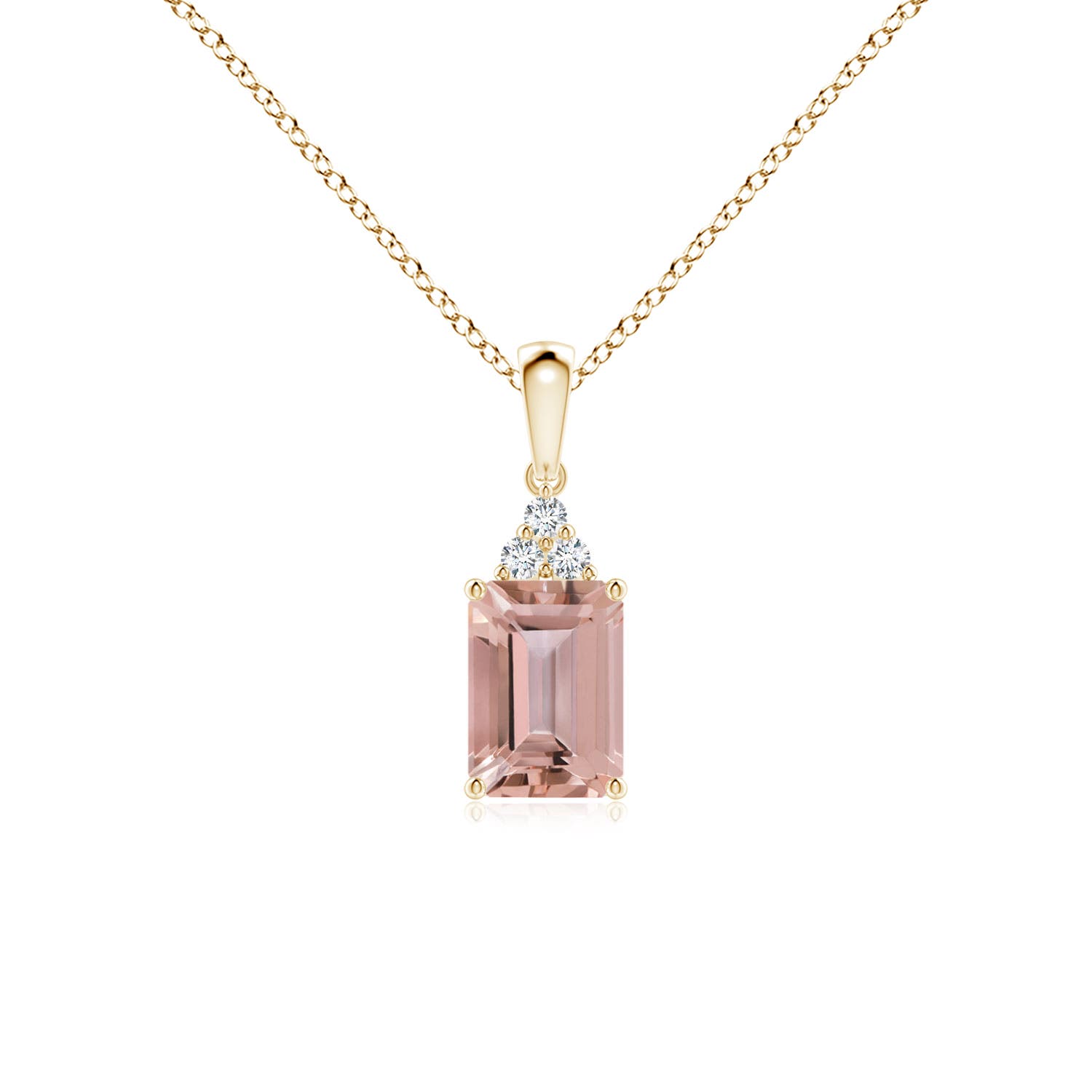 AAAA - Morganite / 0.94 CT / 14 KT Yellow Gold