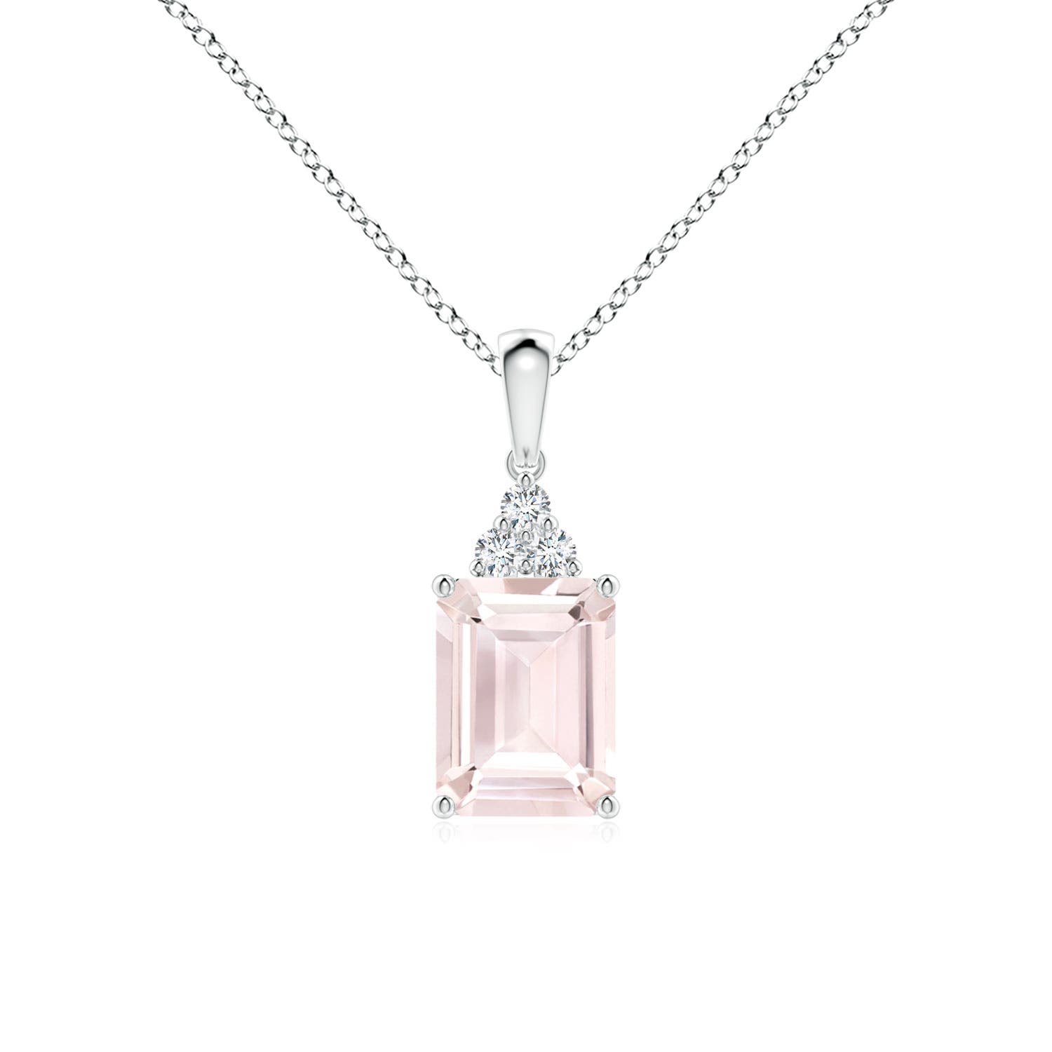 A - Morganite / 1.46 CT / 14 KT White Gold