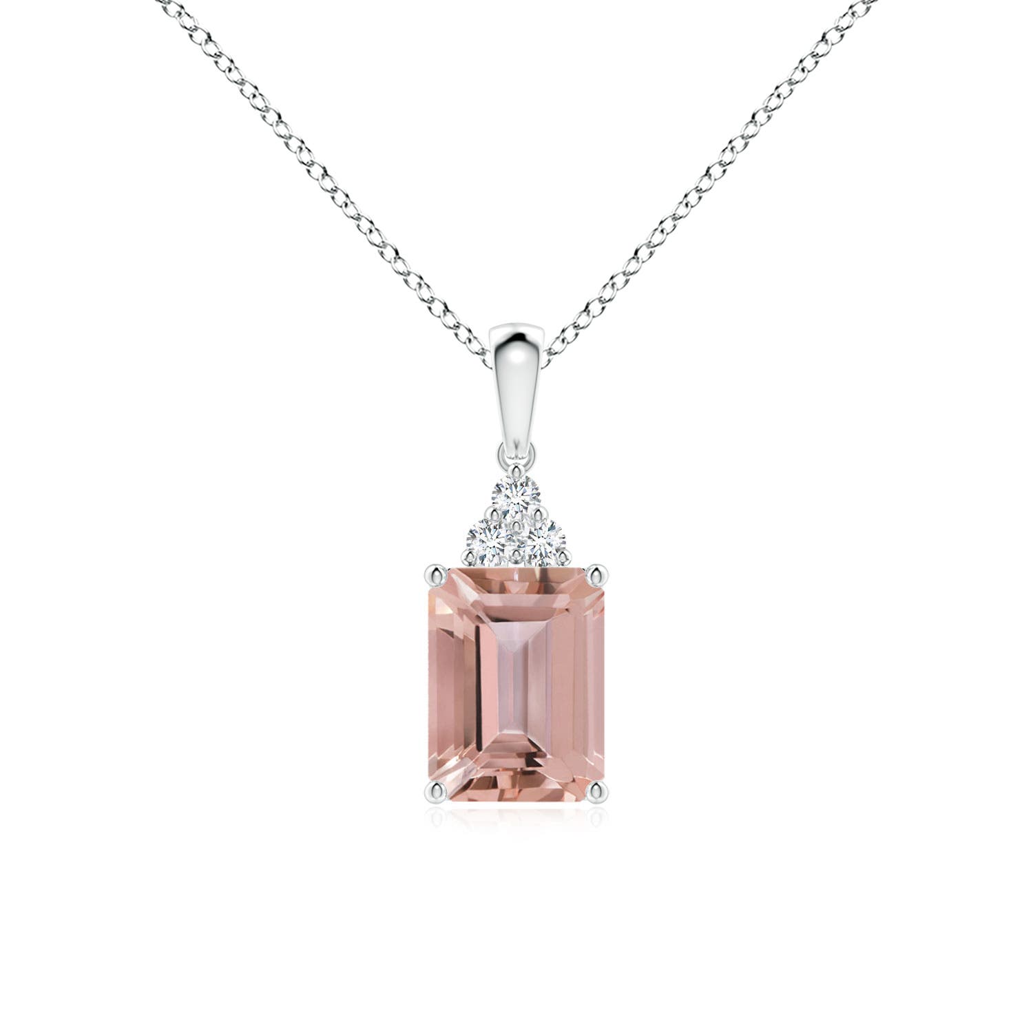 AAAA - Morganite / 1.46 CT / 14 KT White Gold