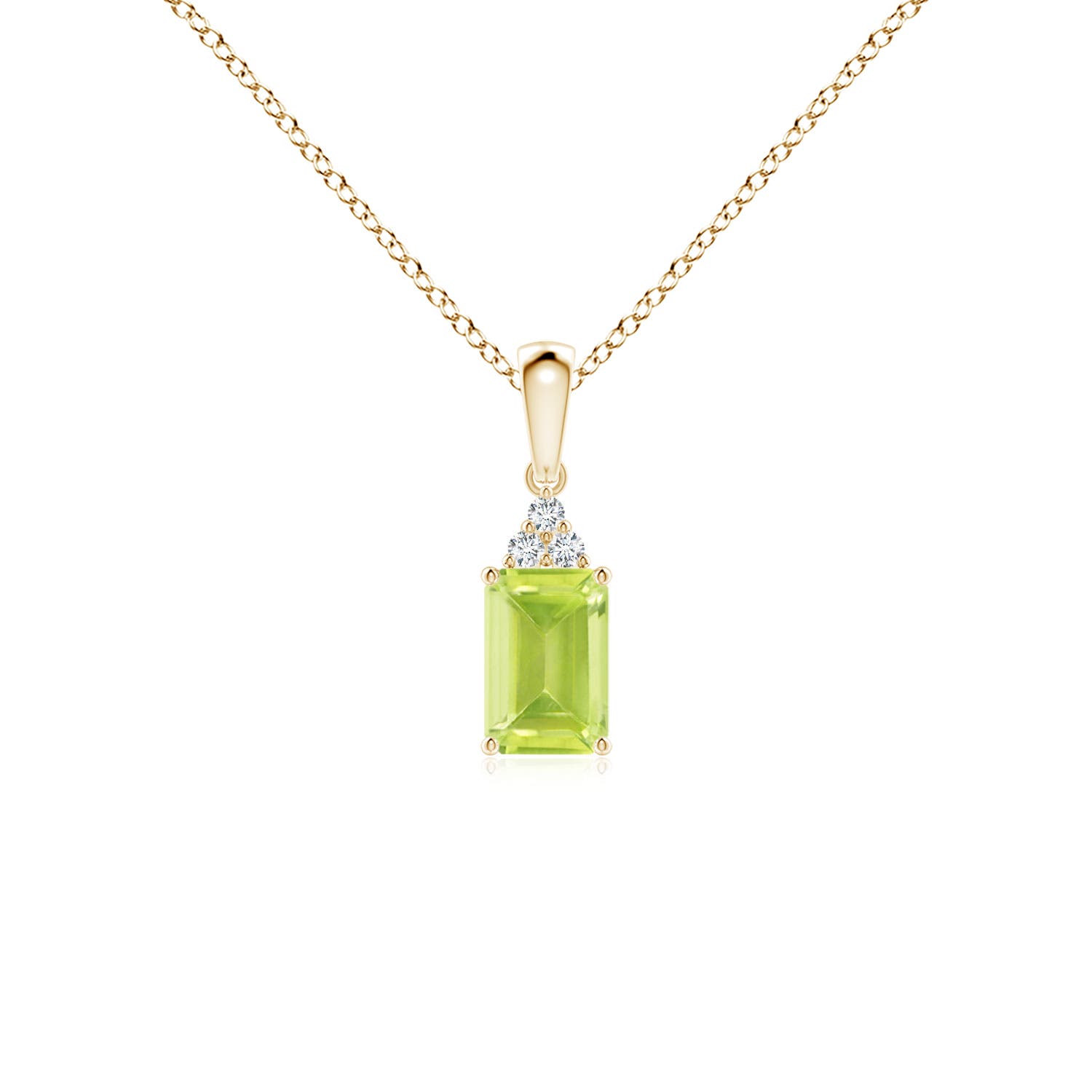 A - Peridot / 0.62 CT / 14 KT Yellow Gold