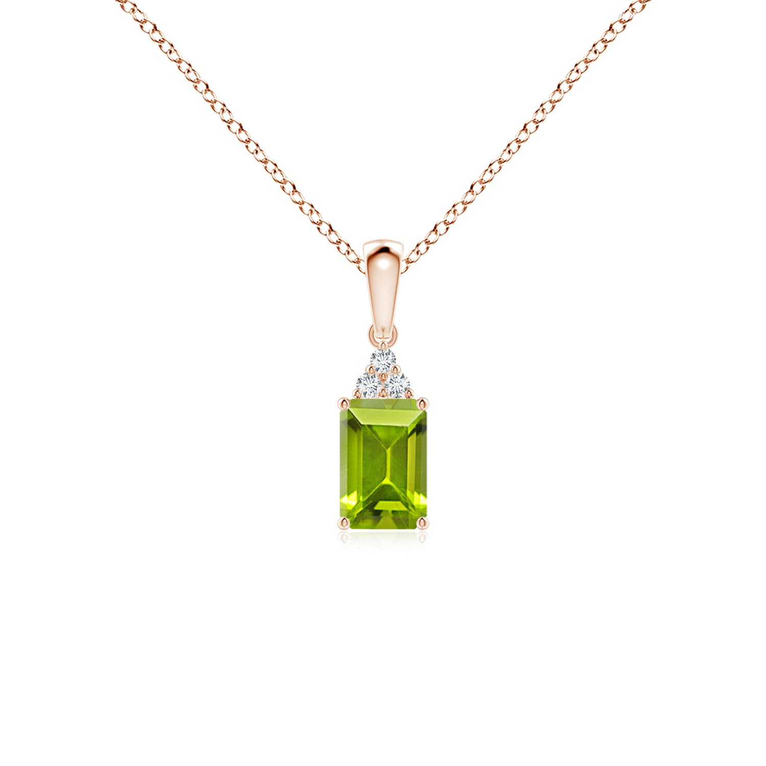 AAA - Peridot / 0.62 CT / 14 KT Rose Gold