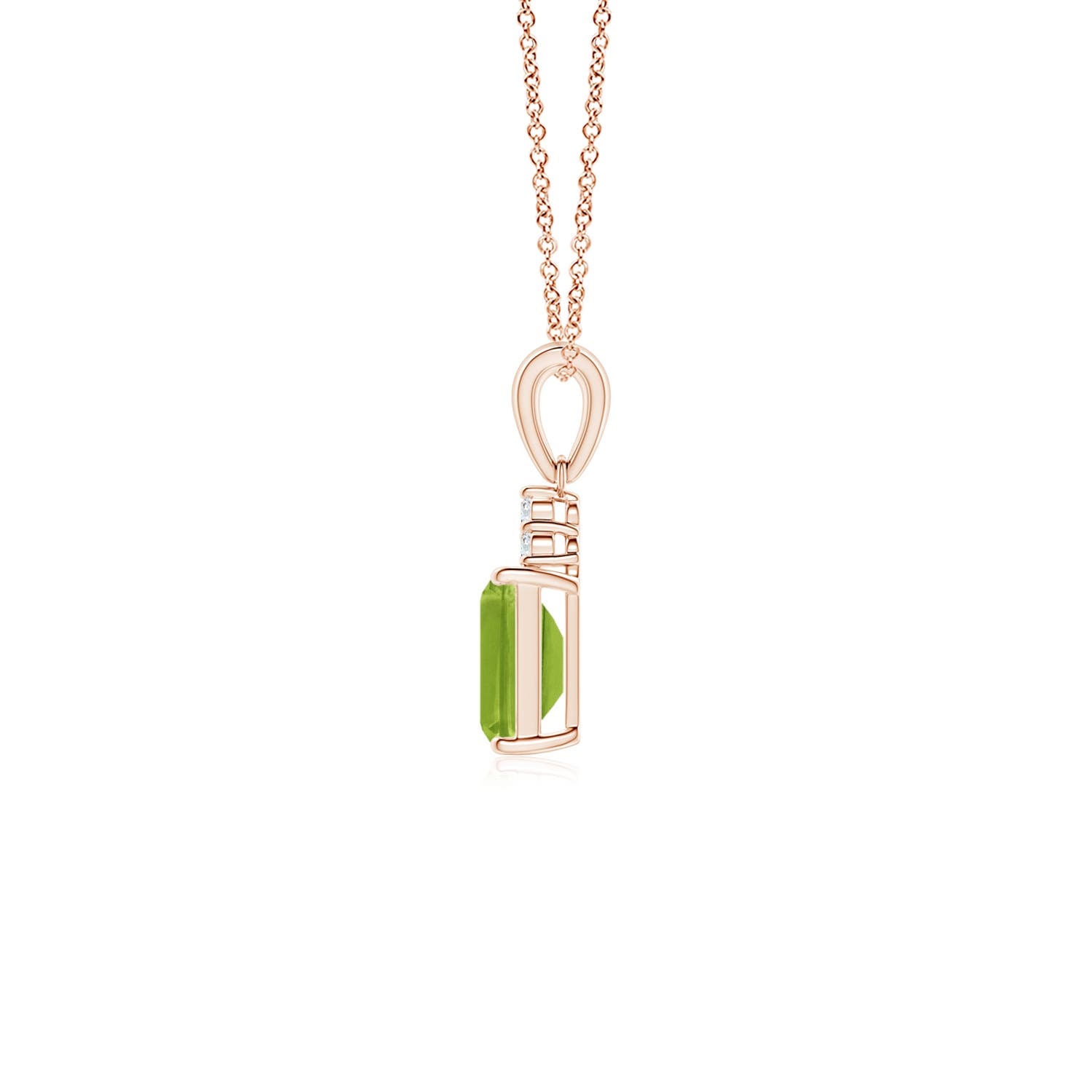 AAA - Peridot / 0.62 CT / 14 KT Rose Gold