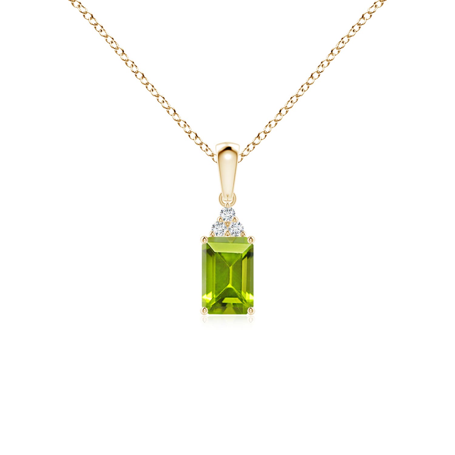 AAA - Peridot / 0.62 CT / 14 KT Yellow Gold