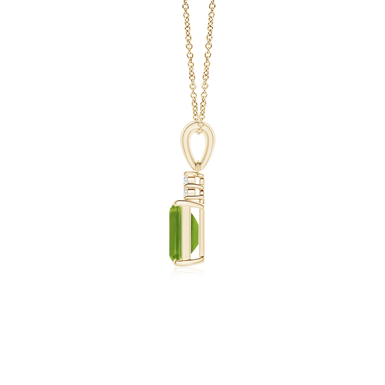 AAAA - Peridot / 0.62 CT / 14 KT Yellow Gold