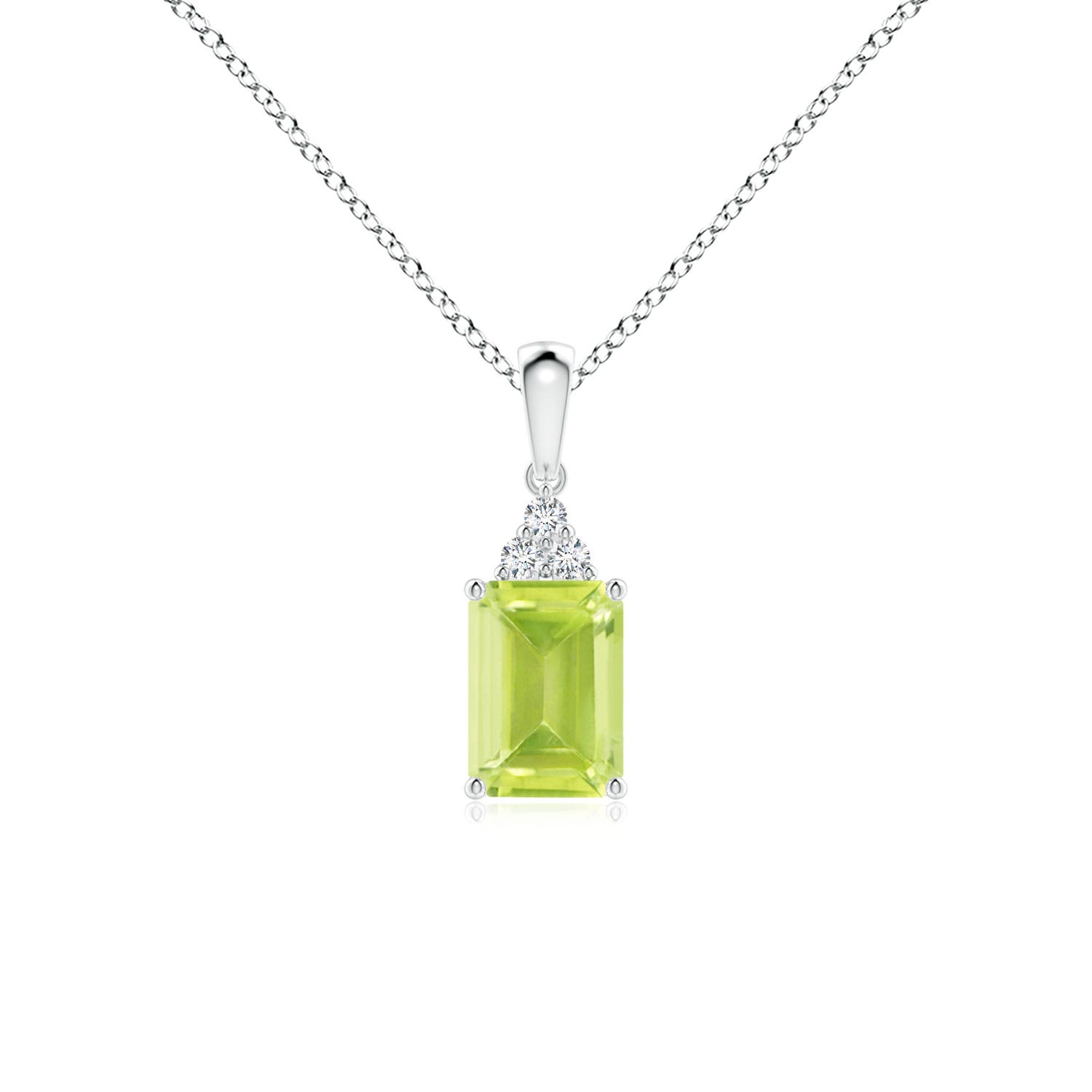 A - Peridot / 1.04 CT / 14 KT White Gold