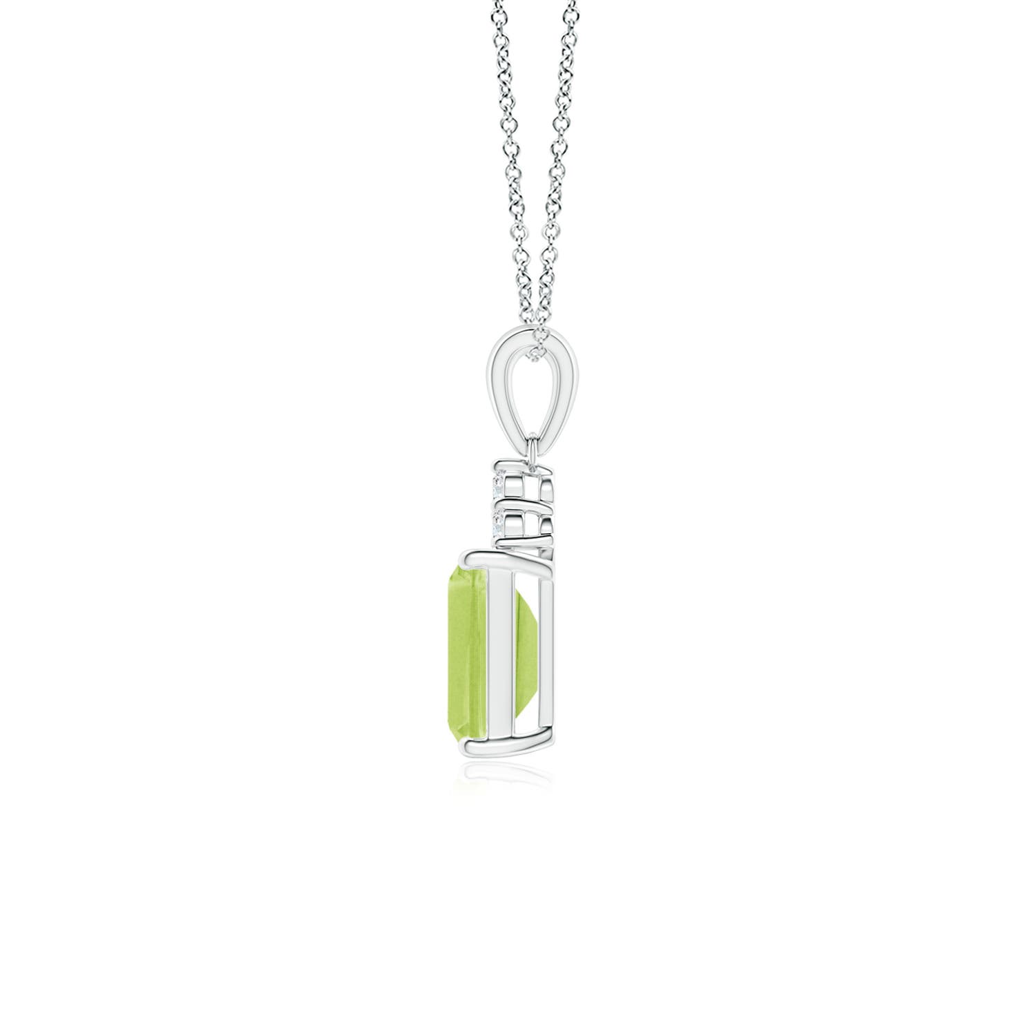 A - Peridot / 1.04 CT / 14 KT White Gold