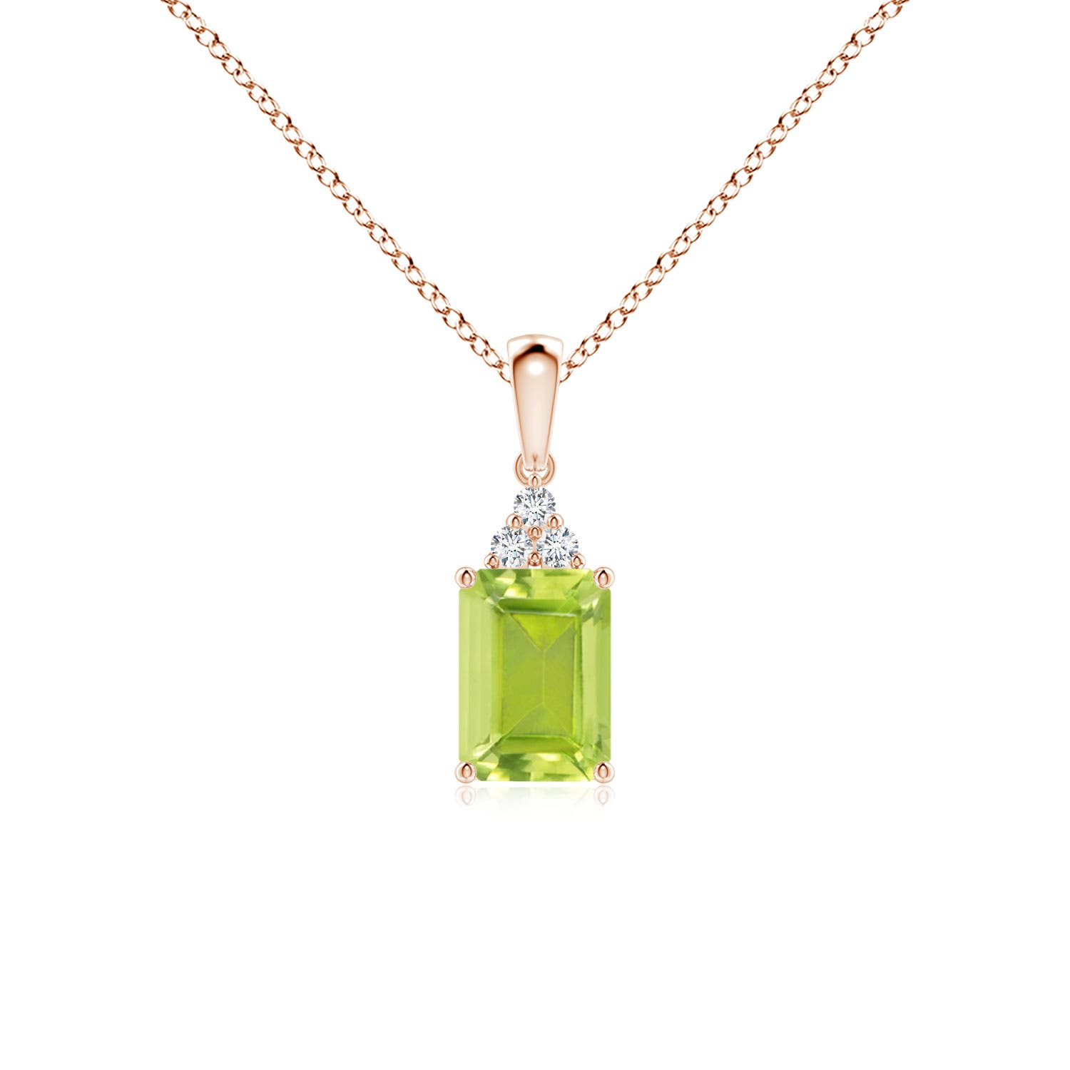 AA - Peridot / 1.04 CT / 14 KT Rose Gold