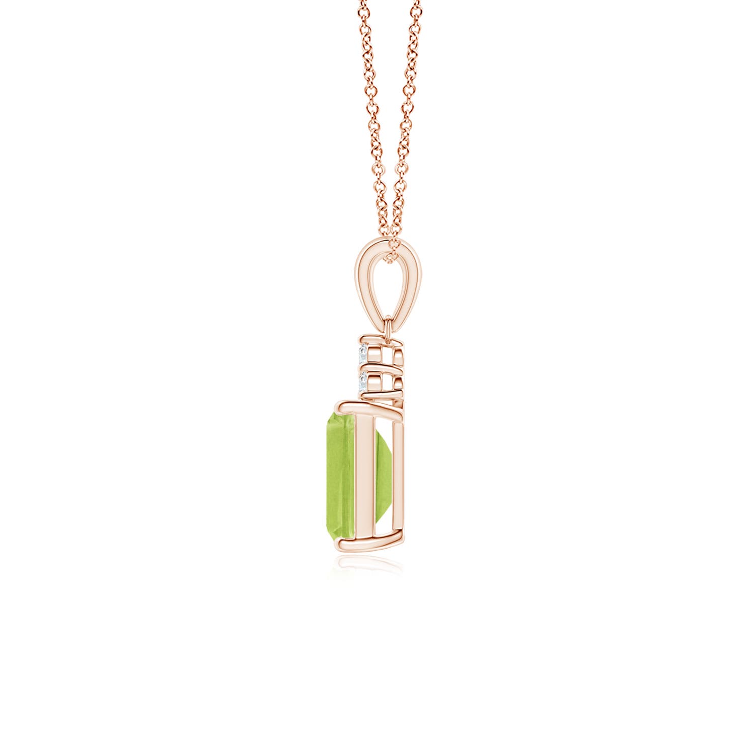 AA - Peridot / 1.04 CT / 14 KT Rose Gold