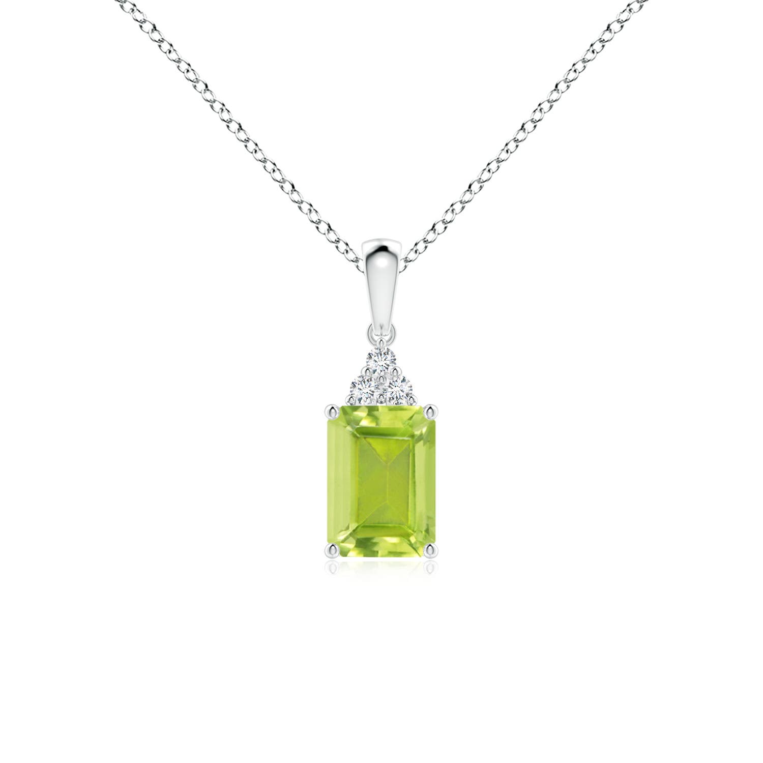 AA - Peridot / 1.04 CT / 14 KT White Gold