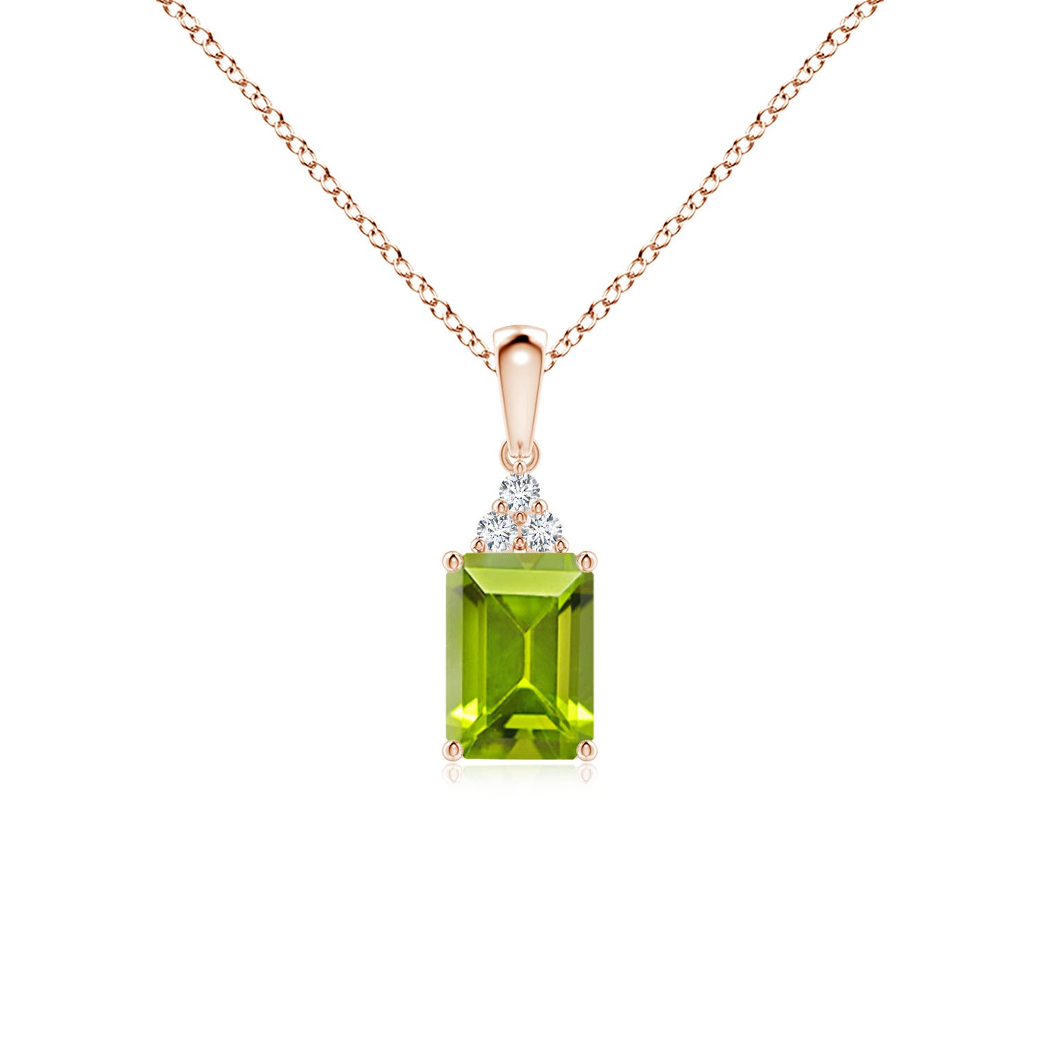 AAA - Peridot / 1.04 CT / 14 KT Rose Gold