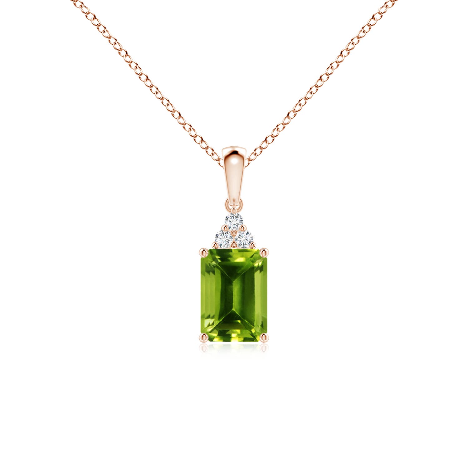 AAAA - Peridot / 1.04 CT / 14 KT Rose Gold