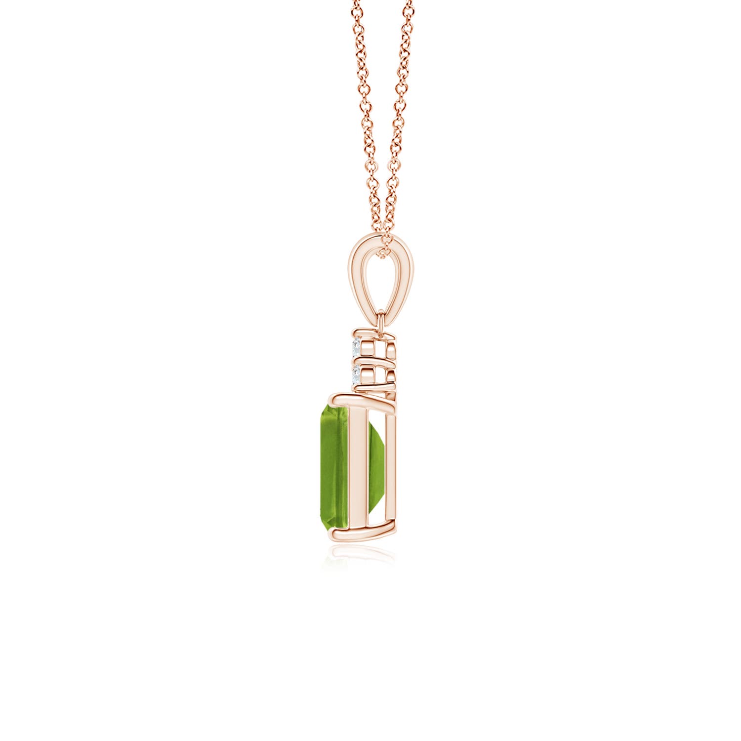 AAAA - Peridot / 1.04 CT / 14 KT Rose Gold