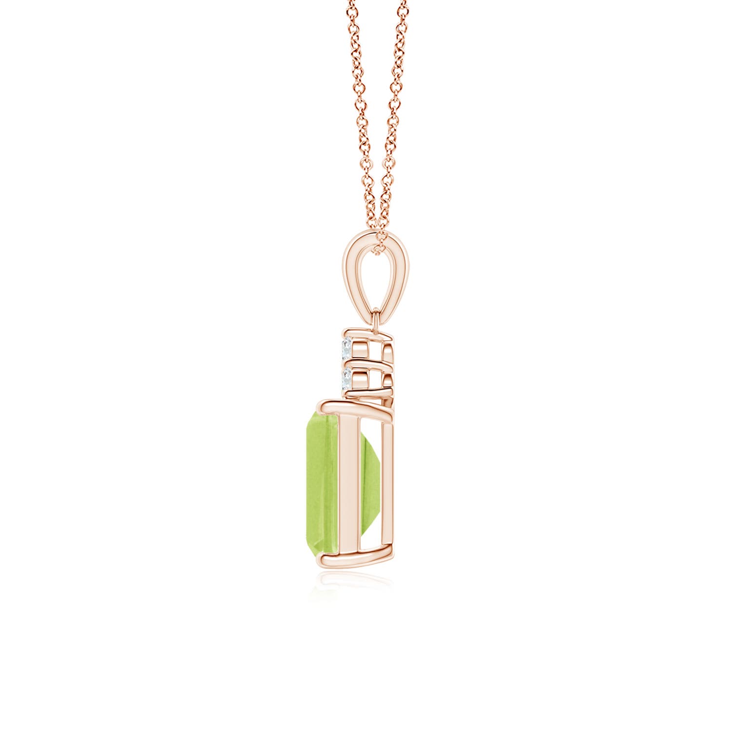 A - Peridot / 1.66 CT / 14 KT Rose Gold