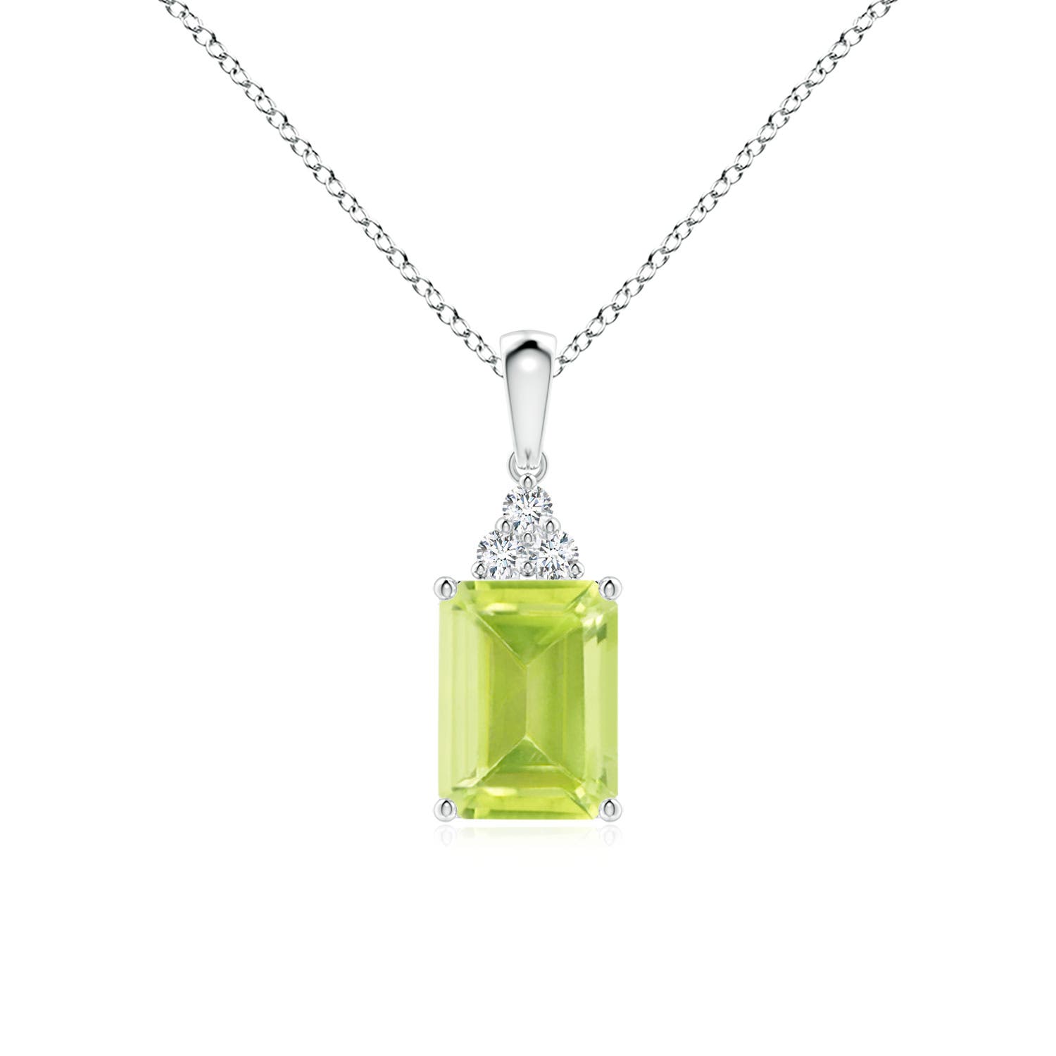 A - Peridot / 1.66 CT / 14 KT White Gold