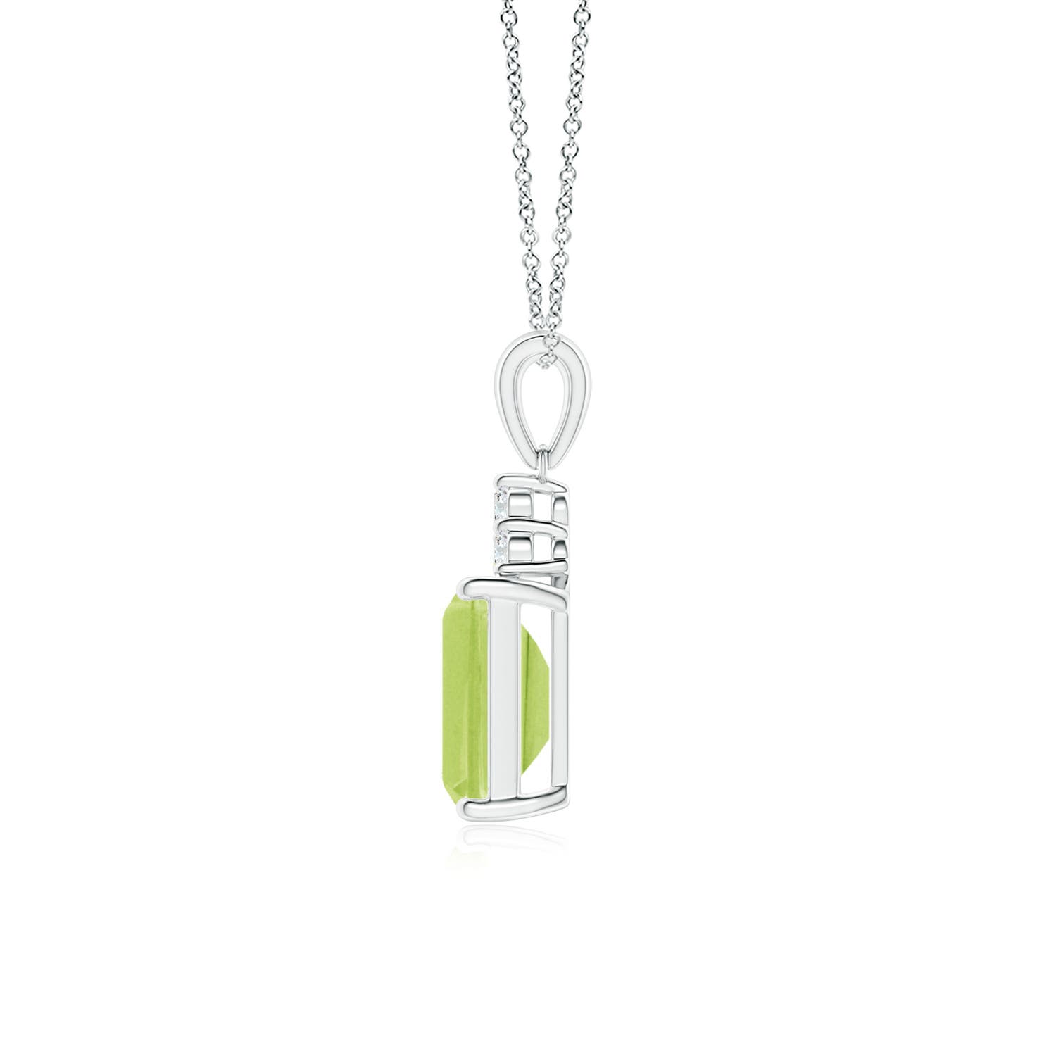 A - Peridot / 1.66 CT / 14 KT White Gold