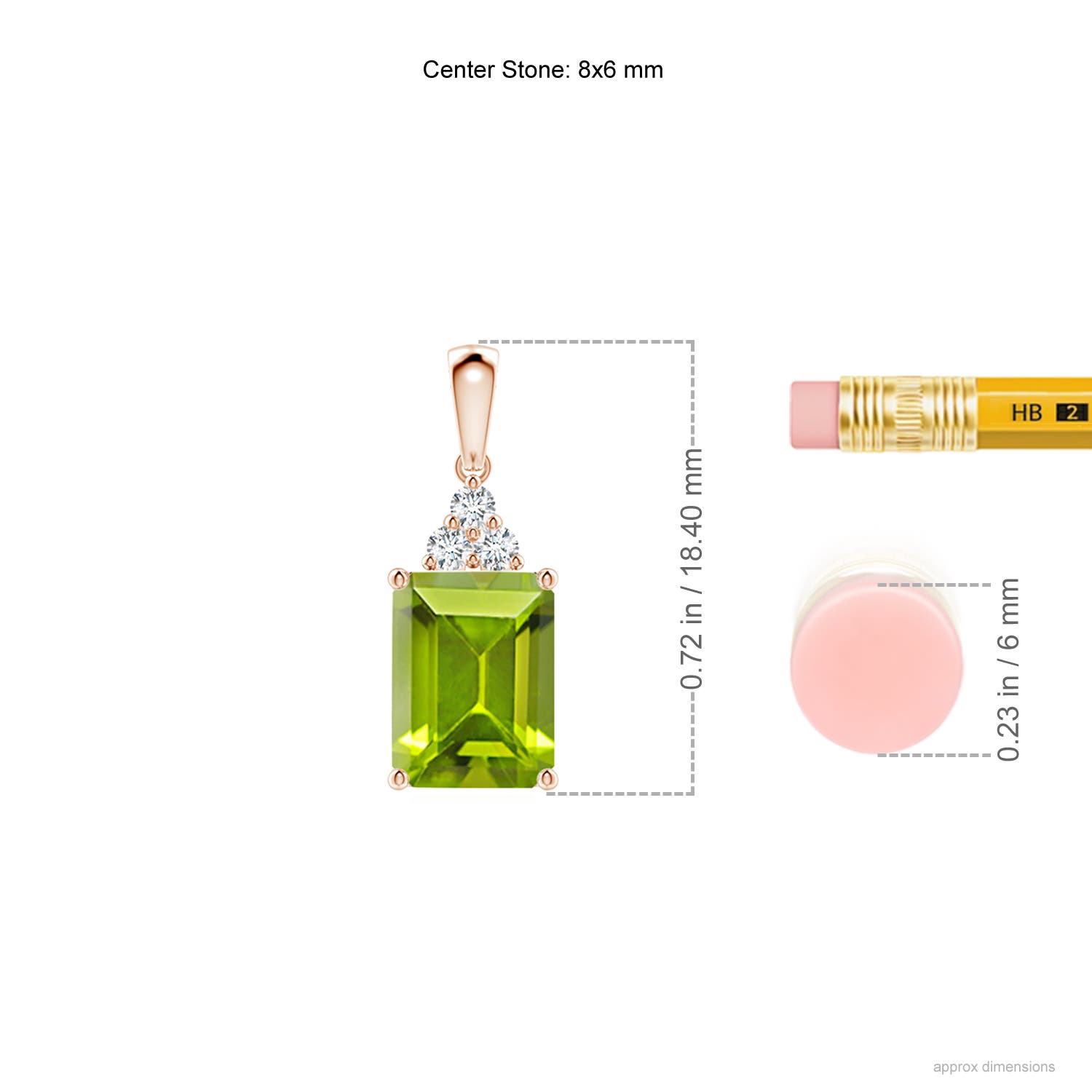 AAA - Peridot / 1.66 CT / 14 KT Rose Gold