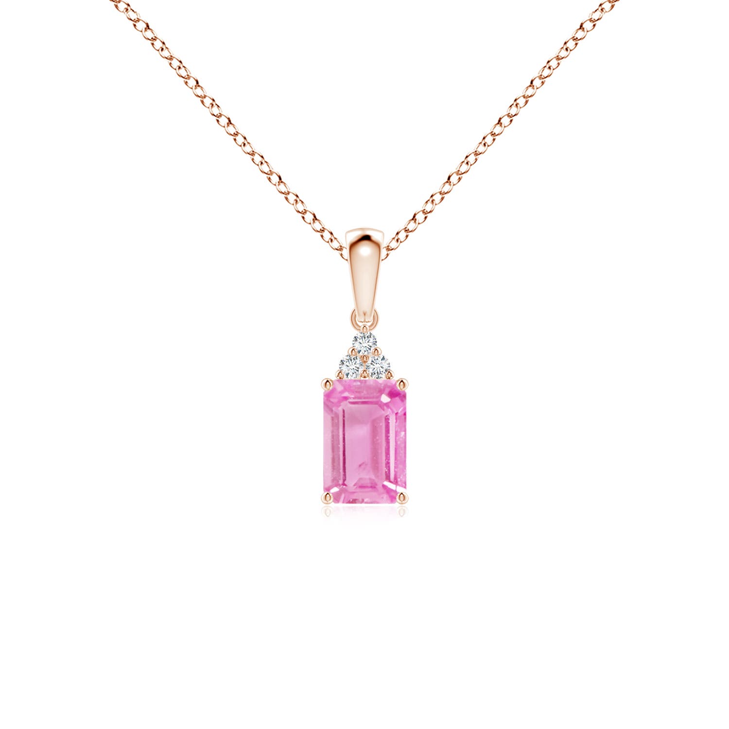 A - Pink Sapphire / 0.67 CT / 14 KT Rose Gold