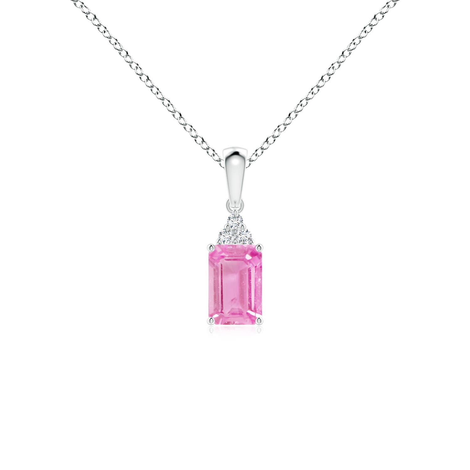 A - Pink Sapphire / 0.67 CT / 14 KT White Gold