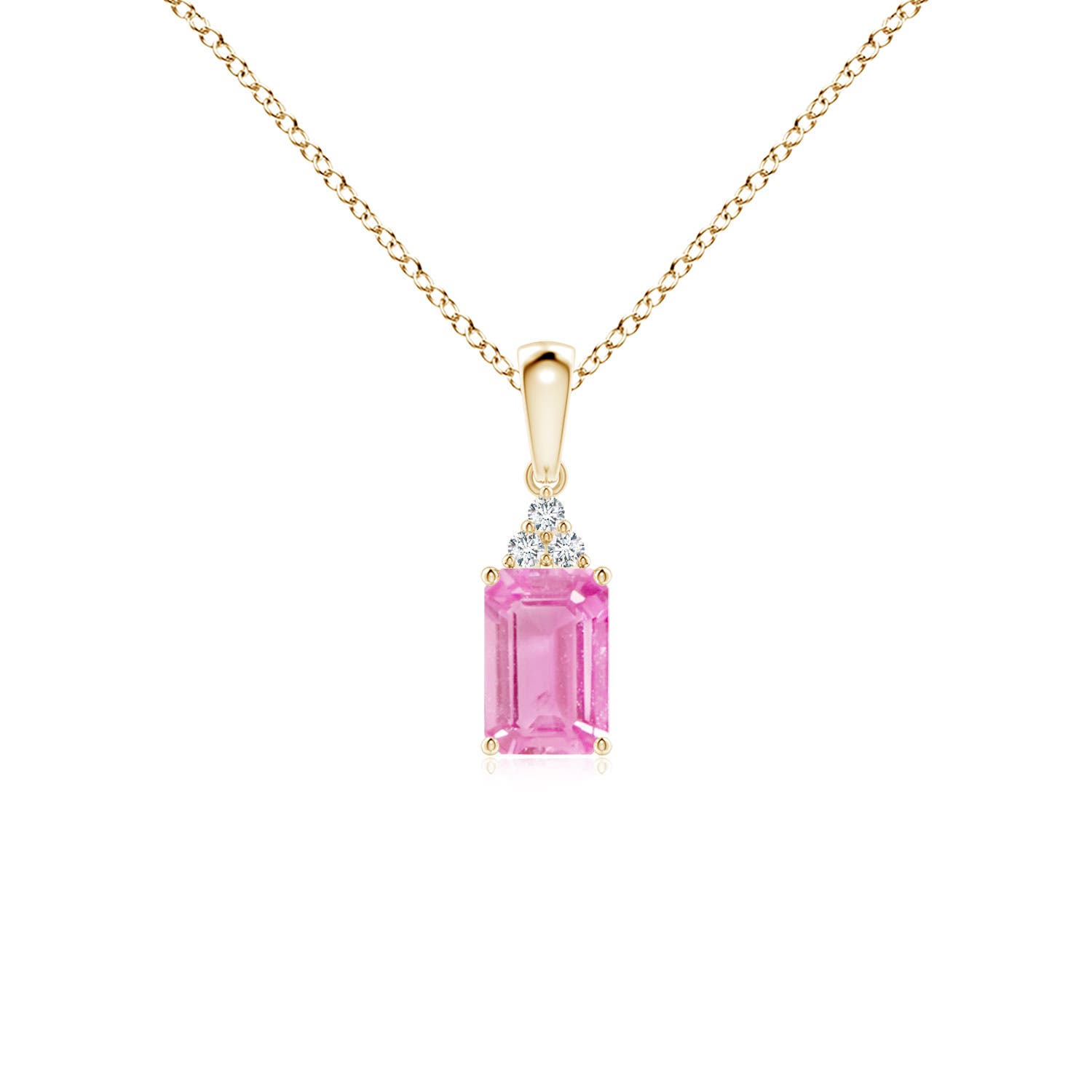 A - Pink Sapphire / 0.67 CT / 14 KT Yellow Gold