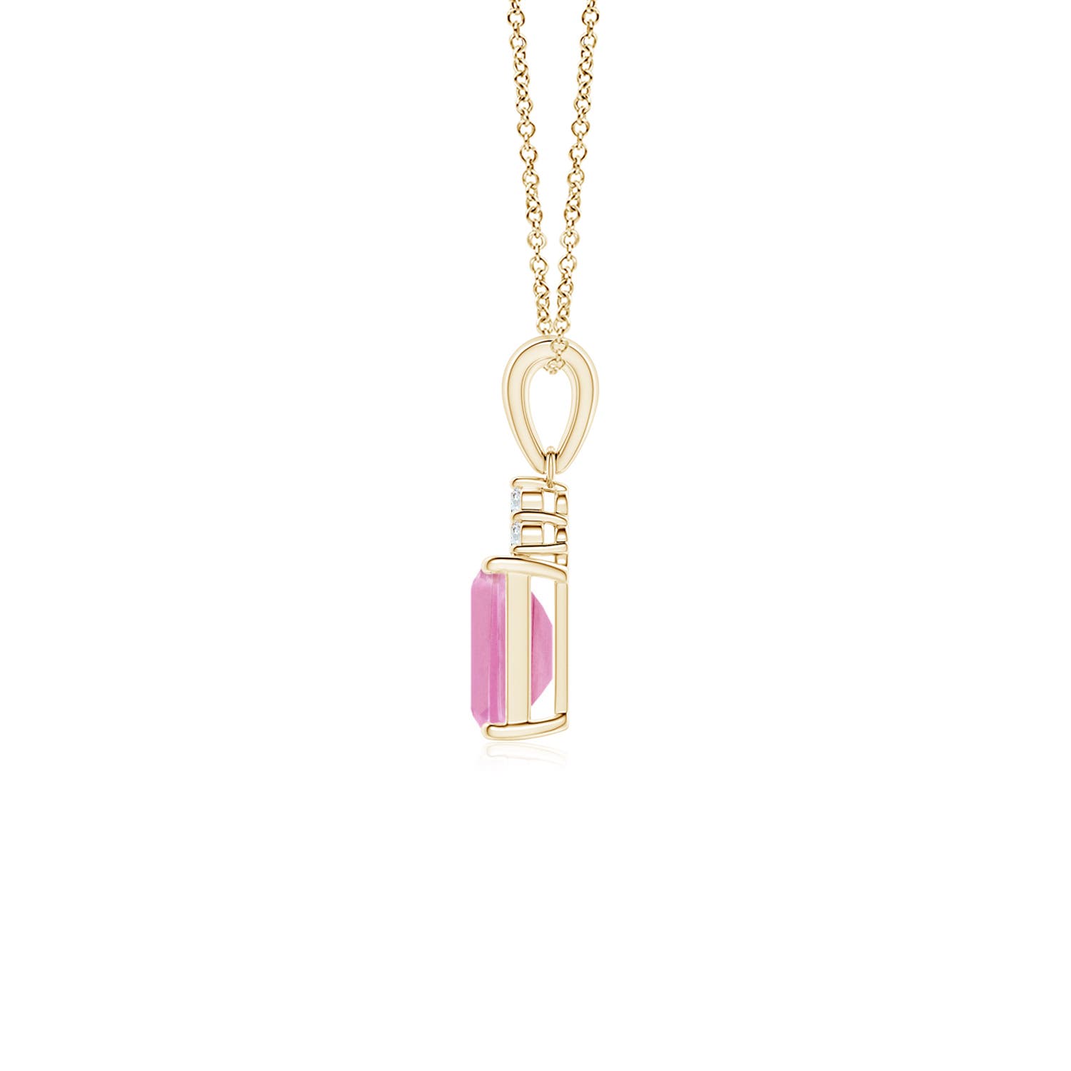 A - Pink Sapphire / 0.67 CT / 14 KT Yellow Gold