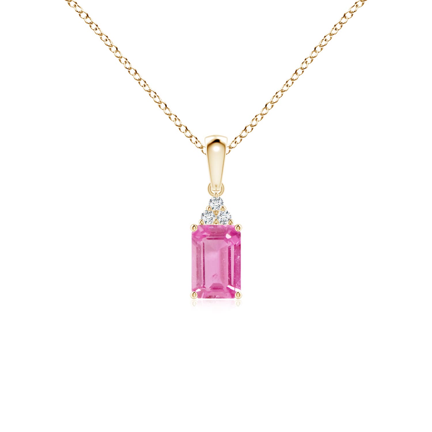 AA - Pink Sapphire / 0.67 CT / 14 KT Yellow Gold