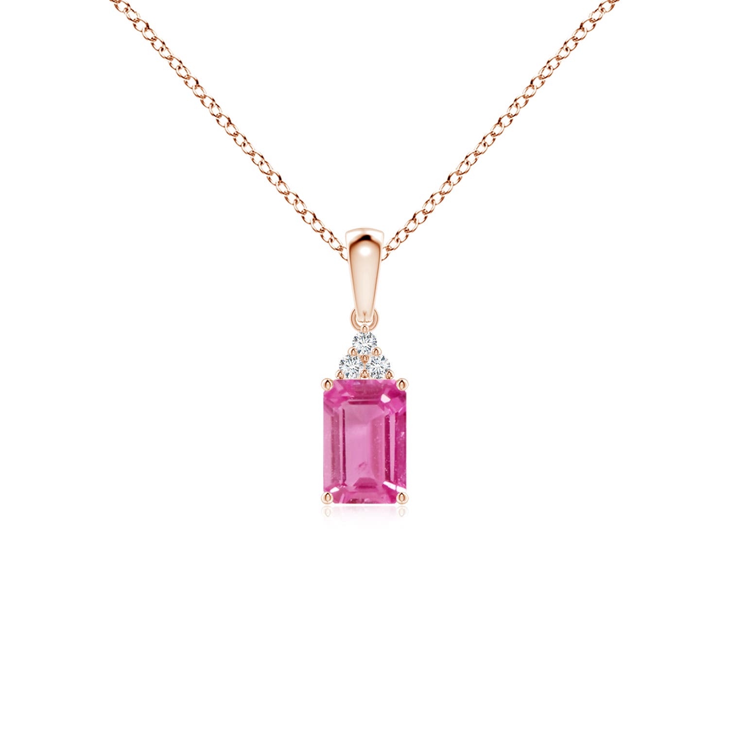 AAA - Pink Sapphire / 0.67 CT / 14 KT Rose Gold