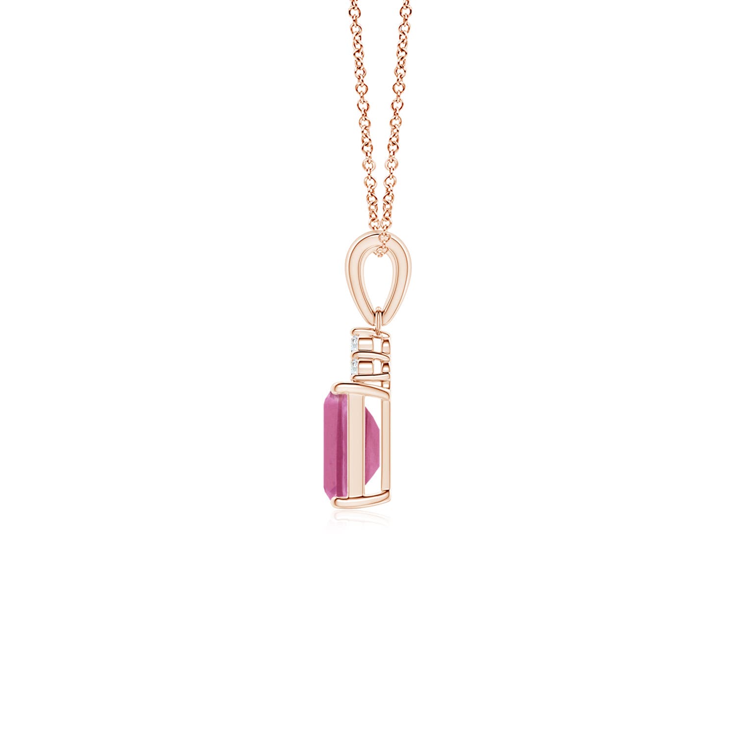 AAA - Pink Sapphire / 0.67 CT / 14 KT Rose Gold