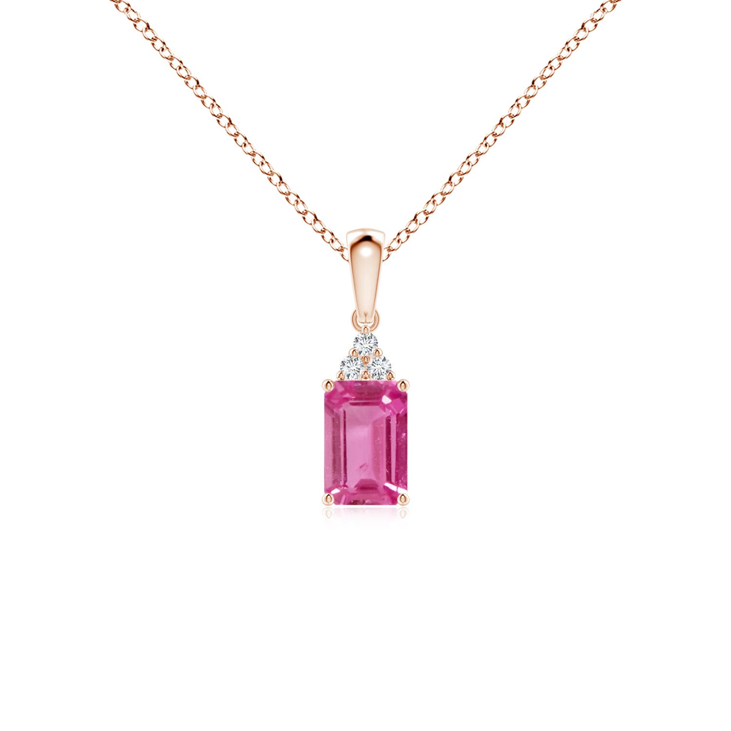 AAAA - Pink Sapphire / 0.67 CT / 14 KT Rose Gold