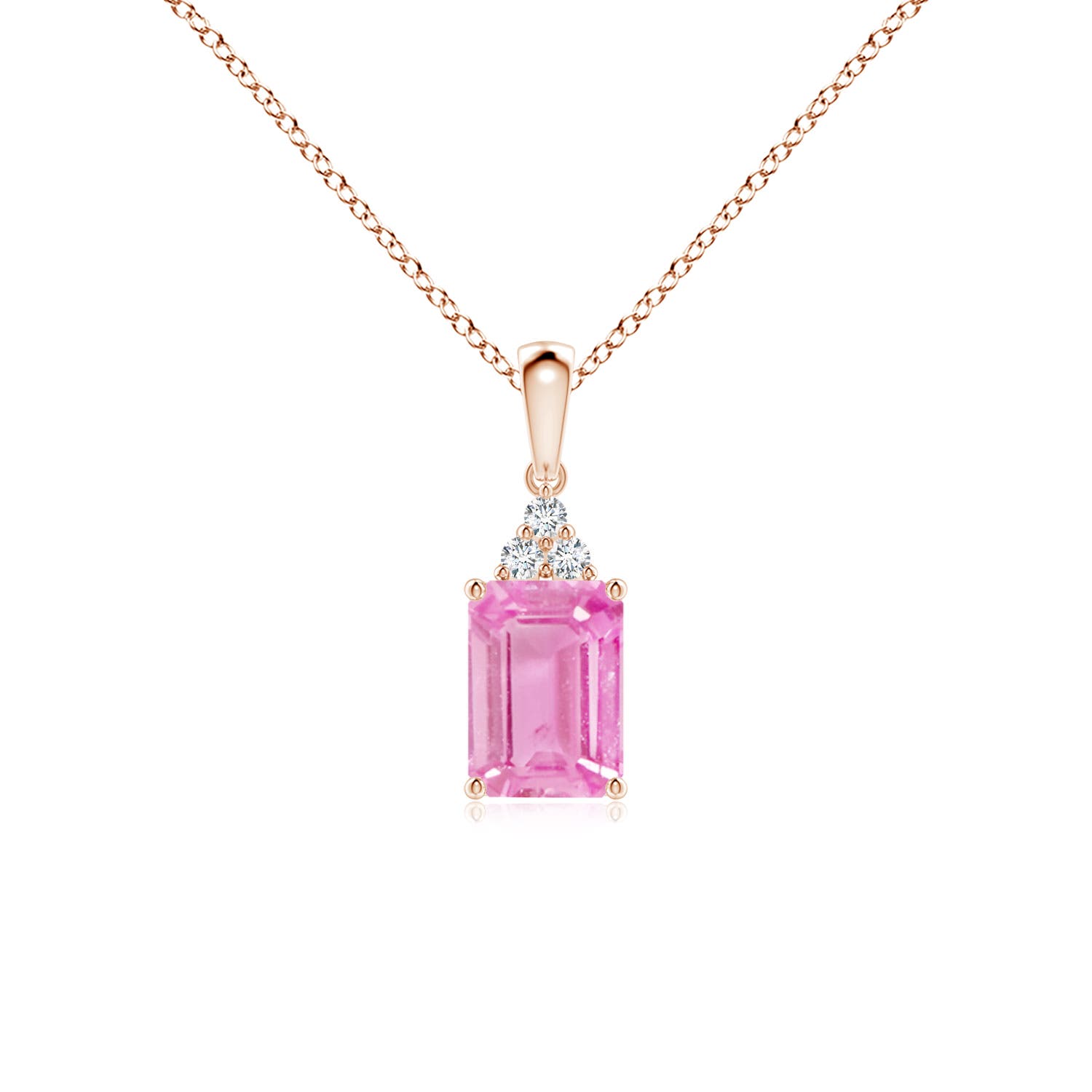 A - Pink Sapphire / 1.19 CT / 14 KT Rose Gold