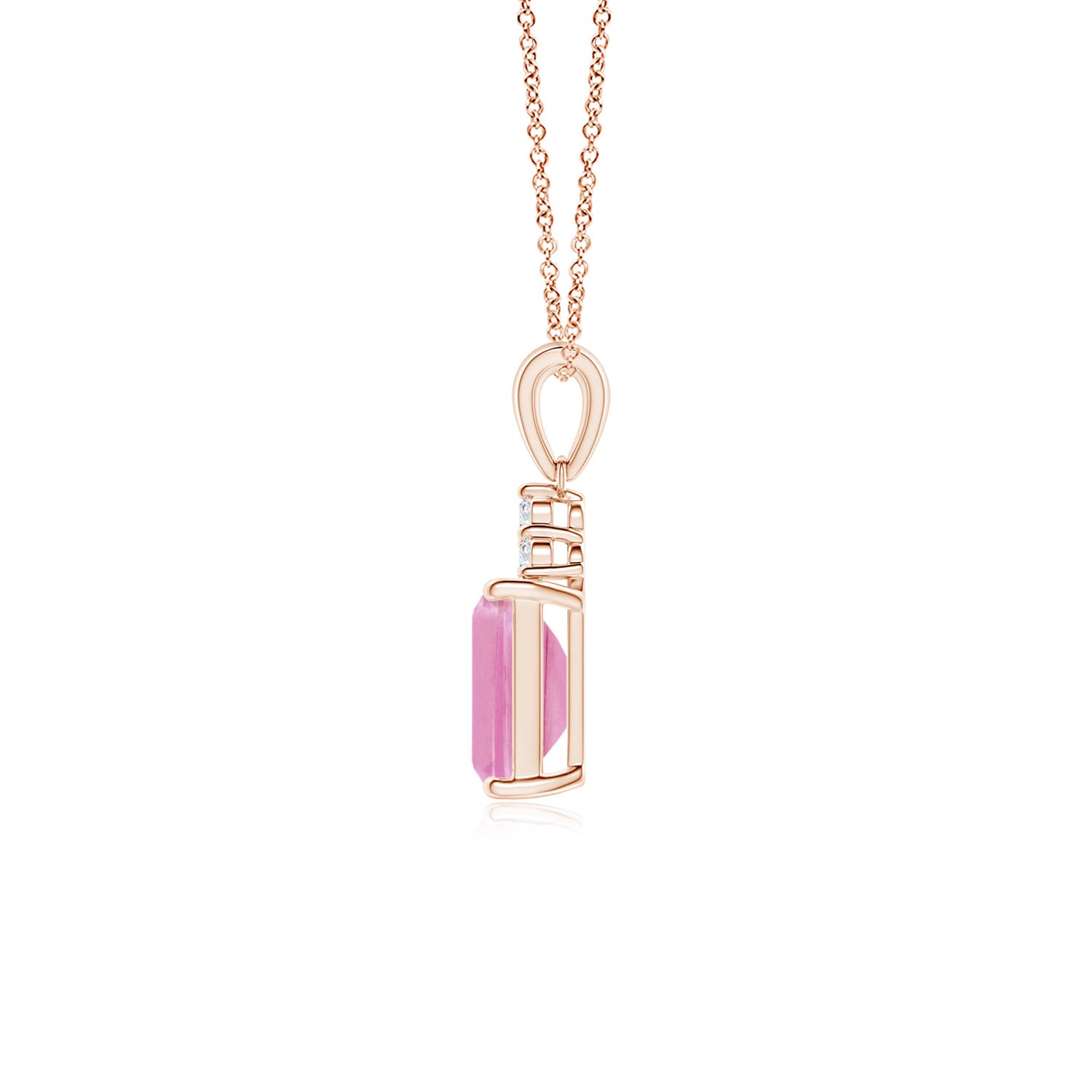 A - Pink Sapphire / 1.19 CT / 14 KT Rose Gold